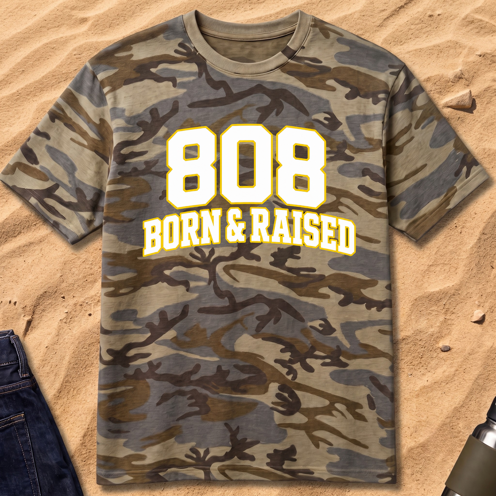 808 Born & Raised Camo T-Shirt