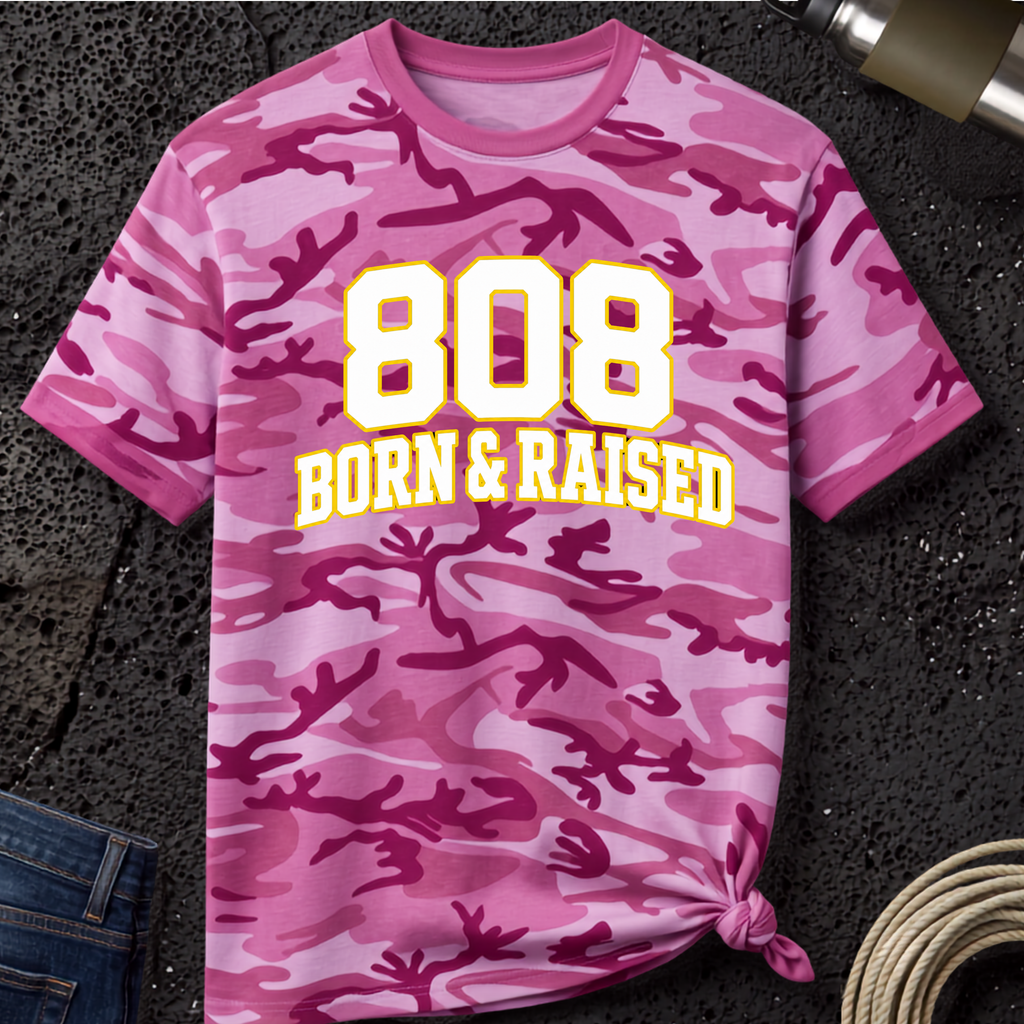 808 Born & Raised Camo T-Shirt
