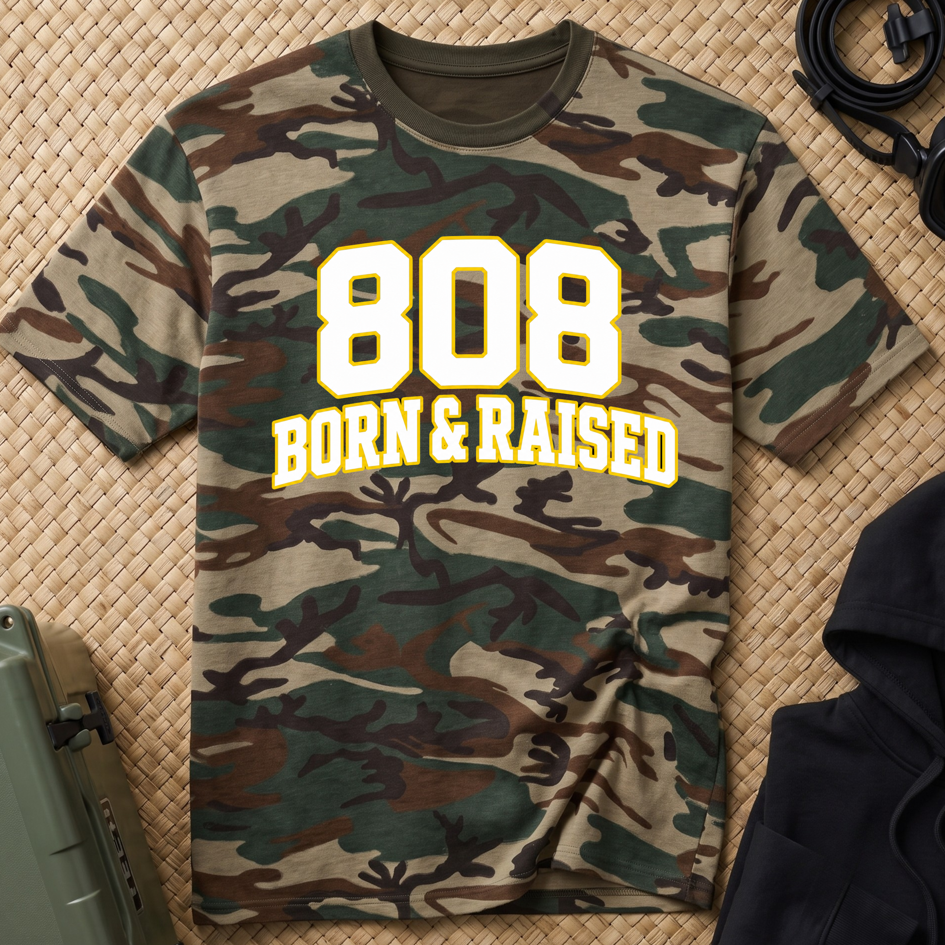 808 Born & Raised Camo T-Shirt