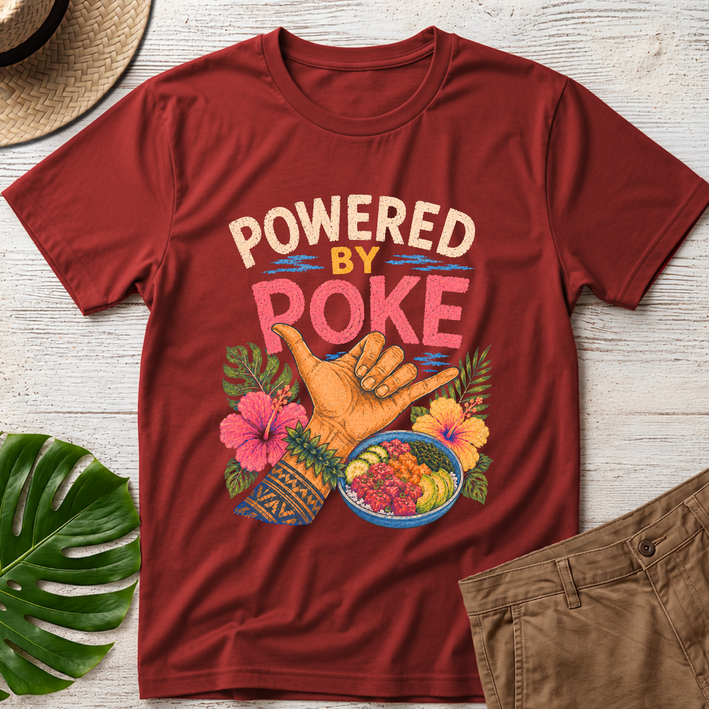 Powered by Poke Hawaiian T-Shirt