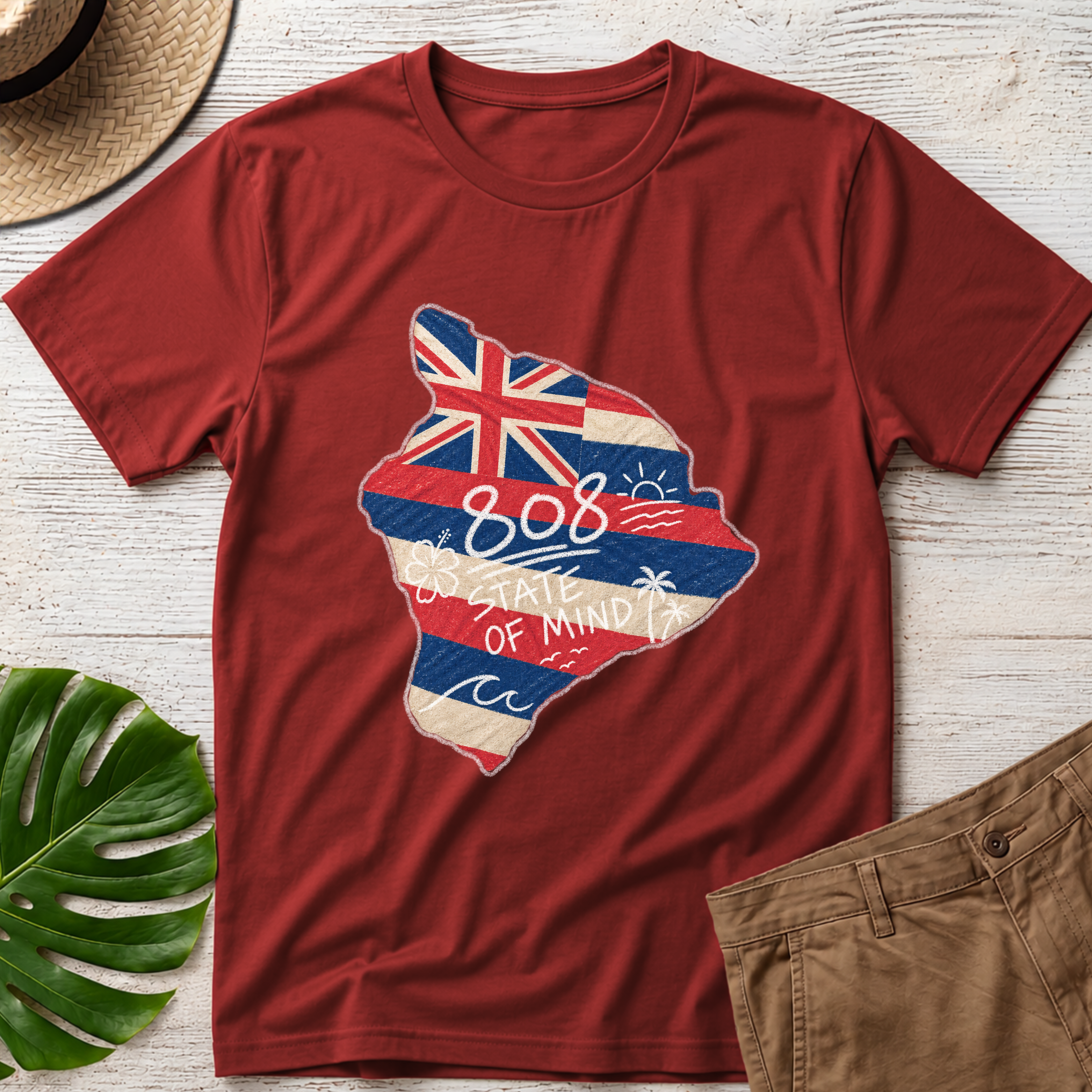 808 Hawaii Flag T-Shirt