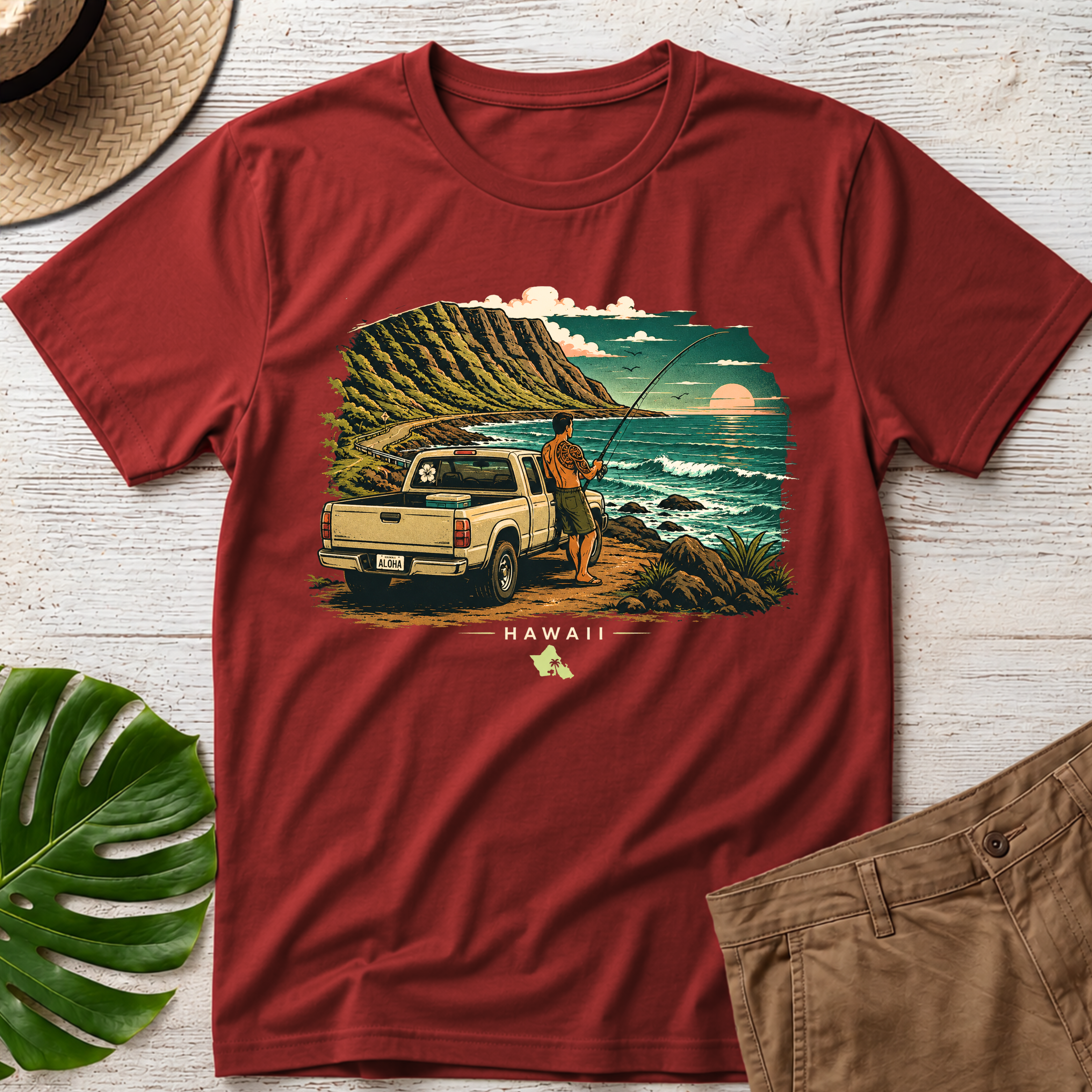 Pickup Truck Fishing T-Shirt