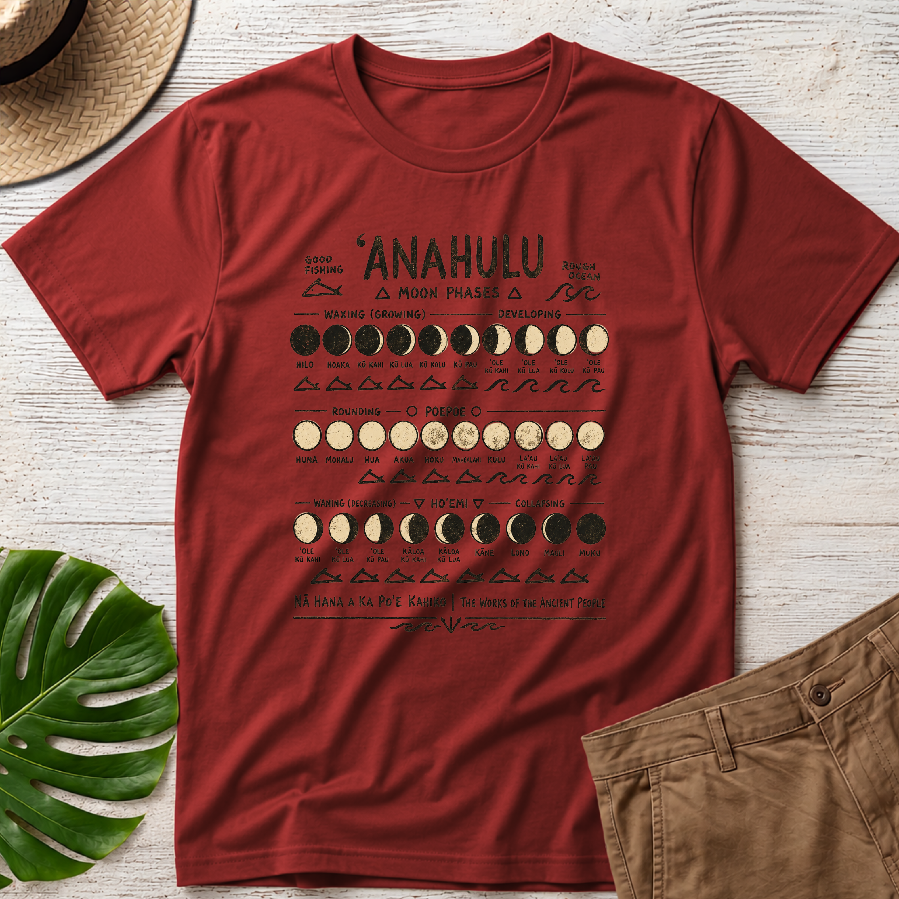 Hawaiian Moon Phases Anahulu T-Shirt