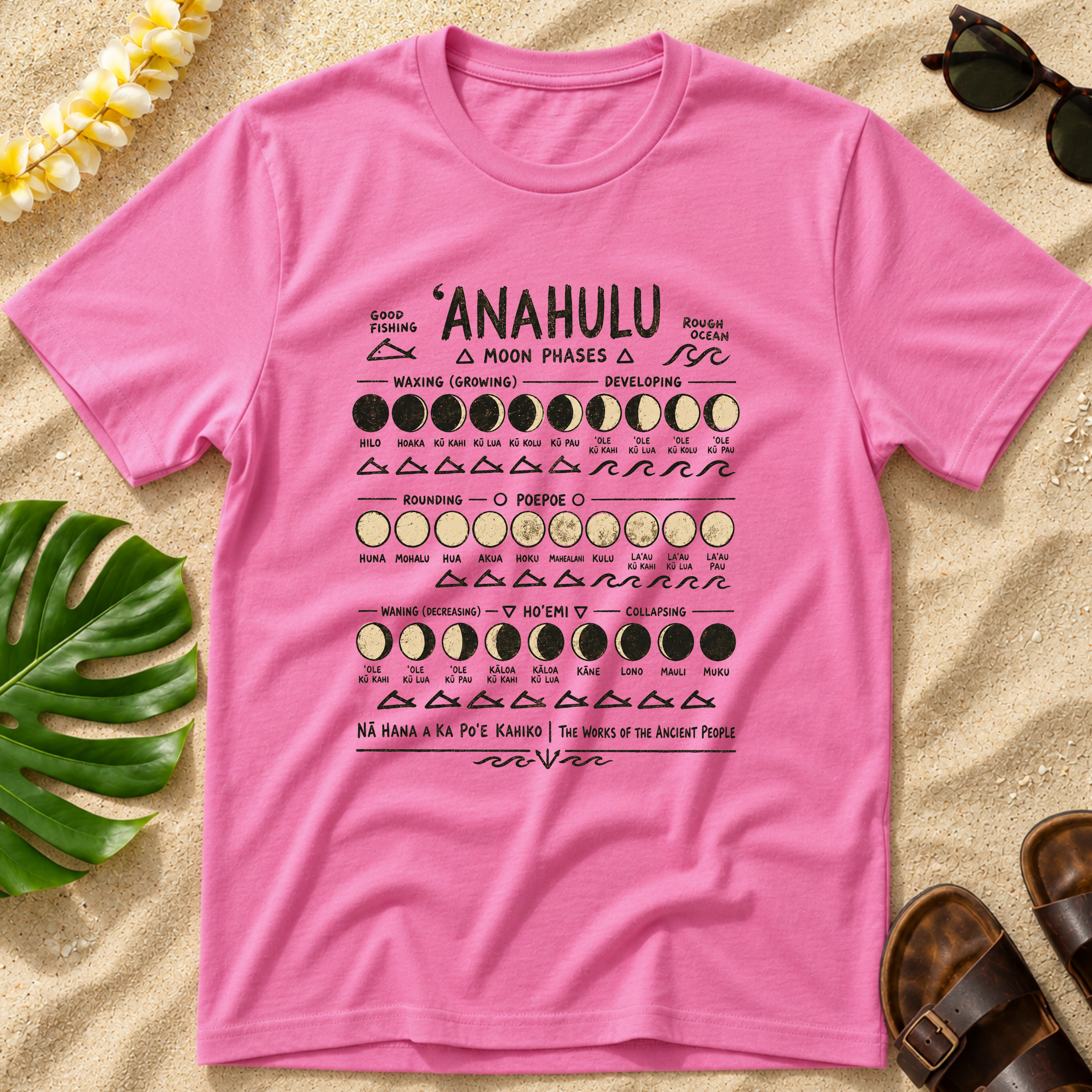 Hawaiian Moon Phases Anahulu T-Shirt