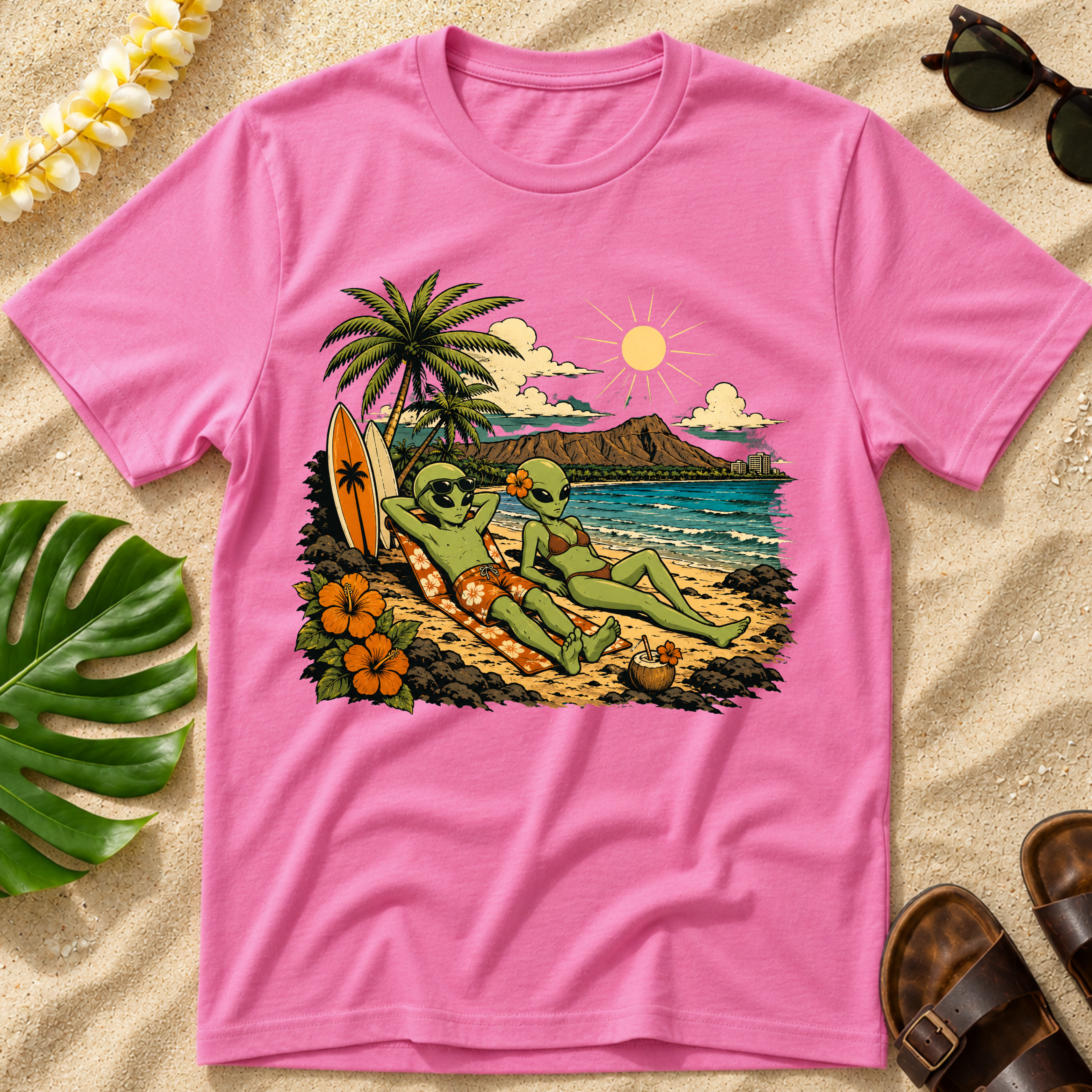 Alien Surfers Hawaiian T‑Shirt