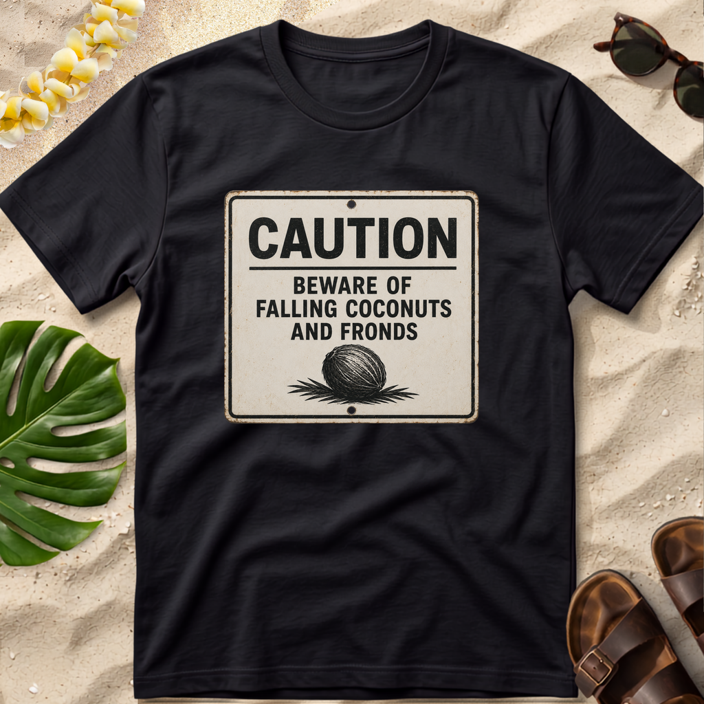 Caution: Beware of Falling Coconuts and Fronds T-Shirt