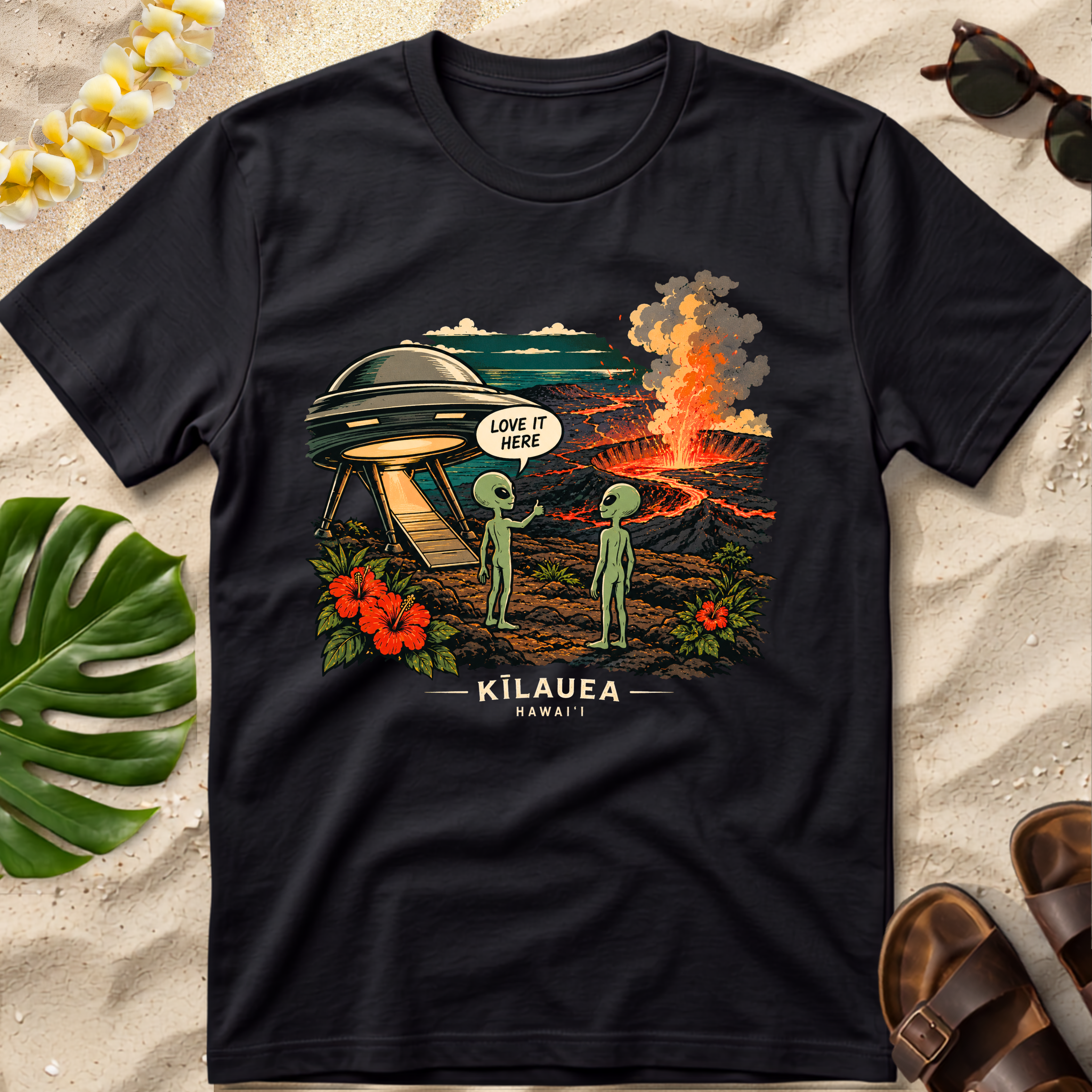 Aliens visit Hawaii T-Shirt
