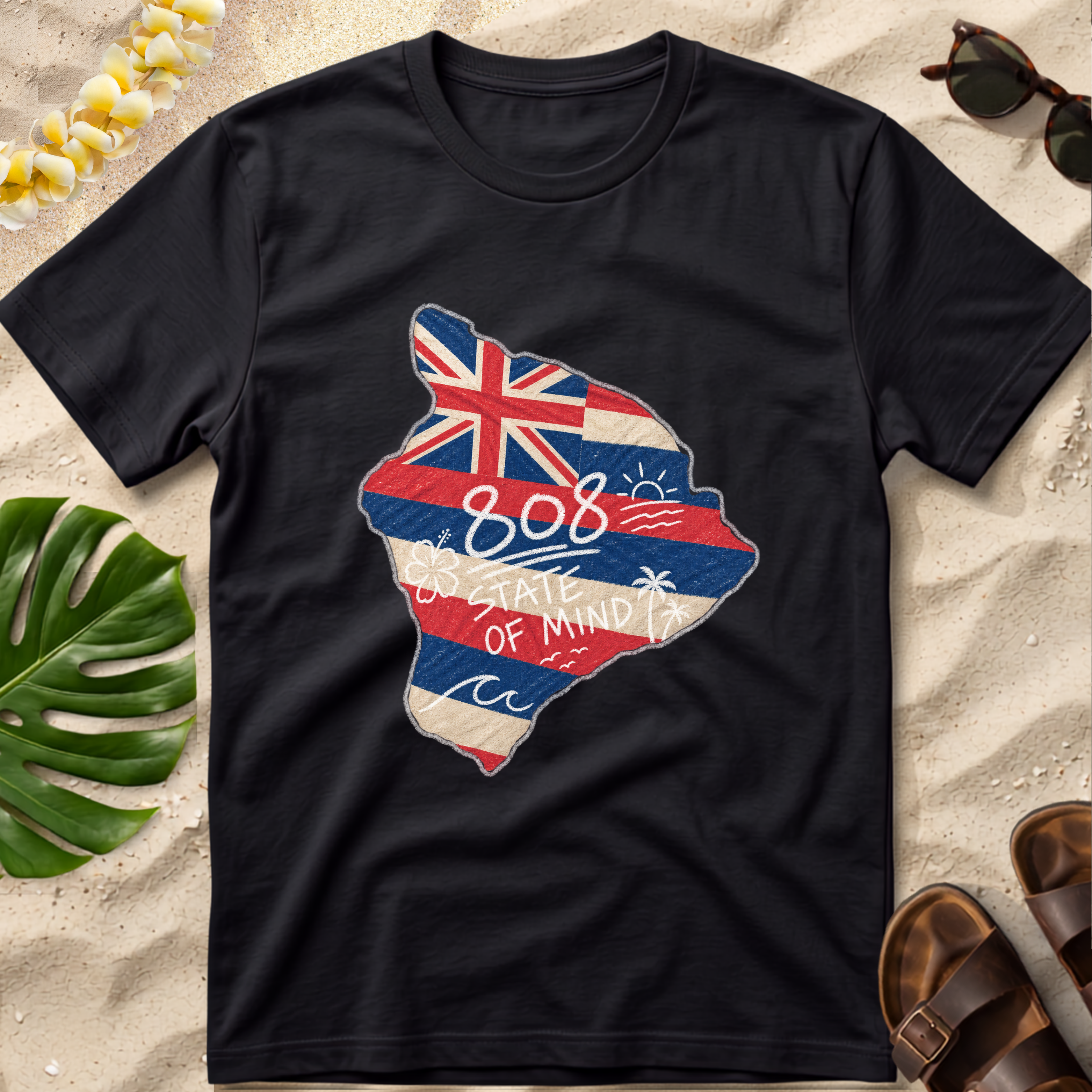 808 Hawaii Flag T-Shirt