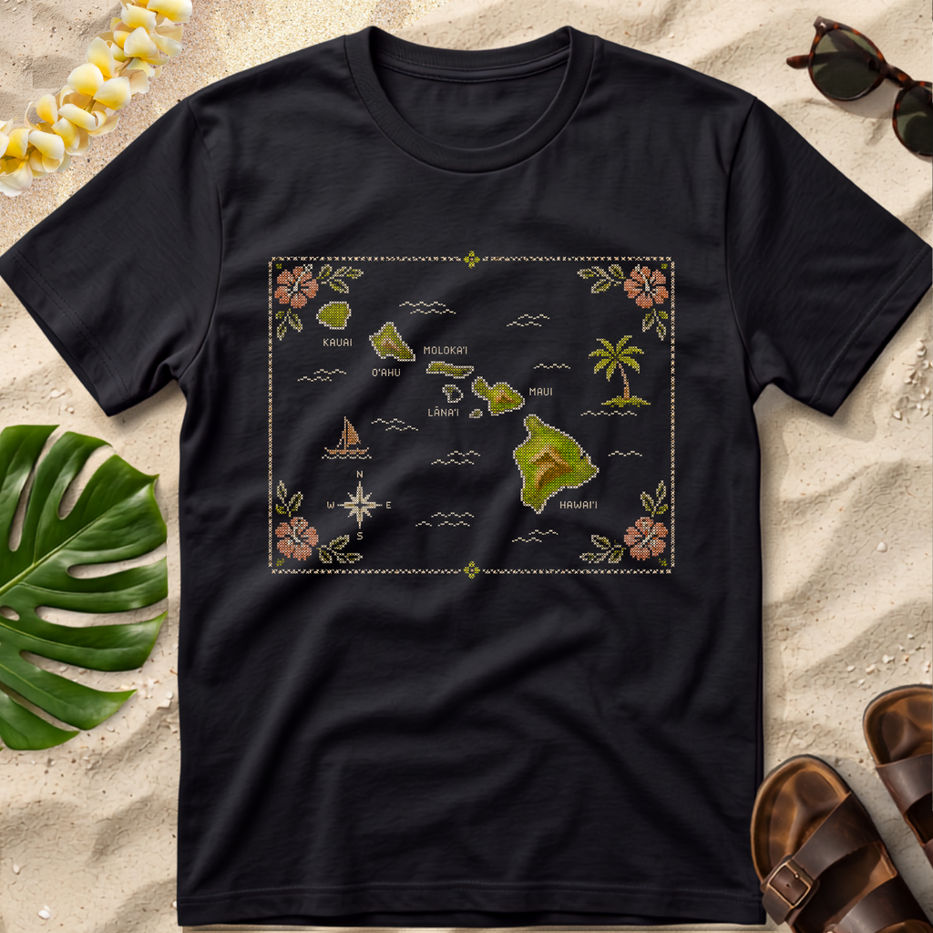 Hawaii Island Map T-Shirt