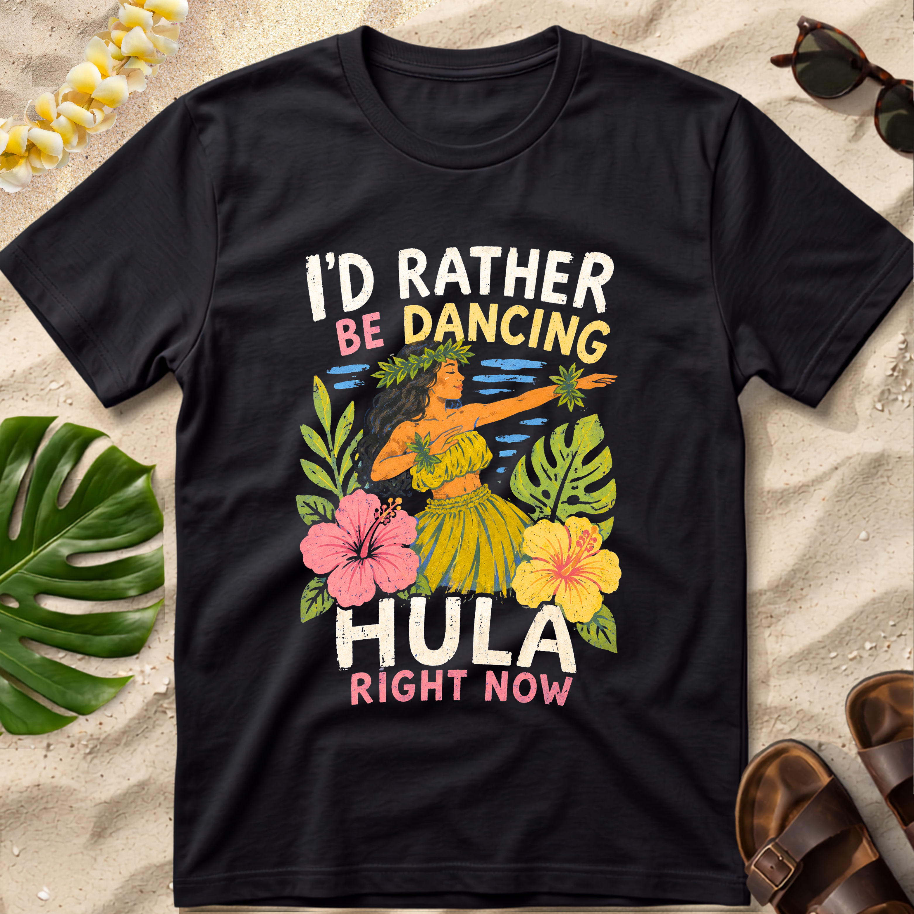 I'd Rather Be Dancing Hula Hawaiian T-Shirt