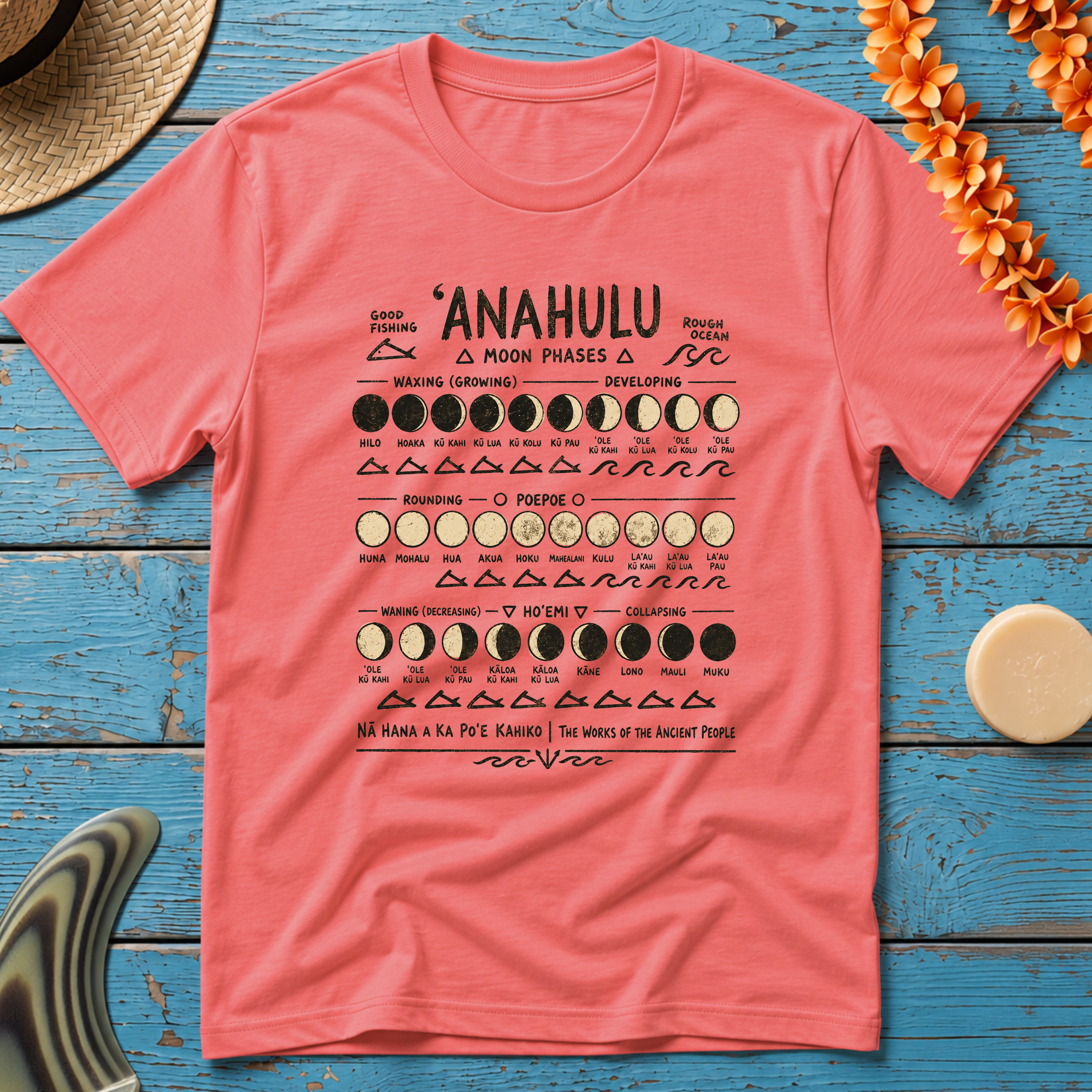 Hawaiian Moon Phases Anahulu T-Shirt