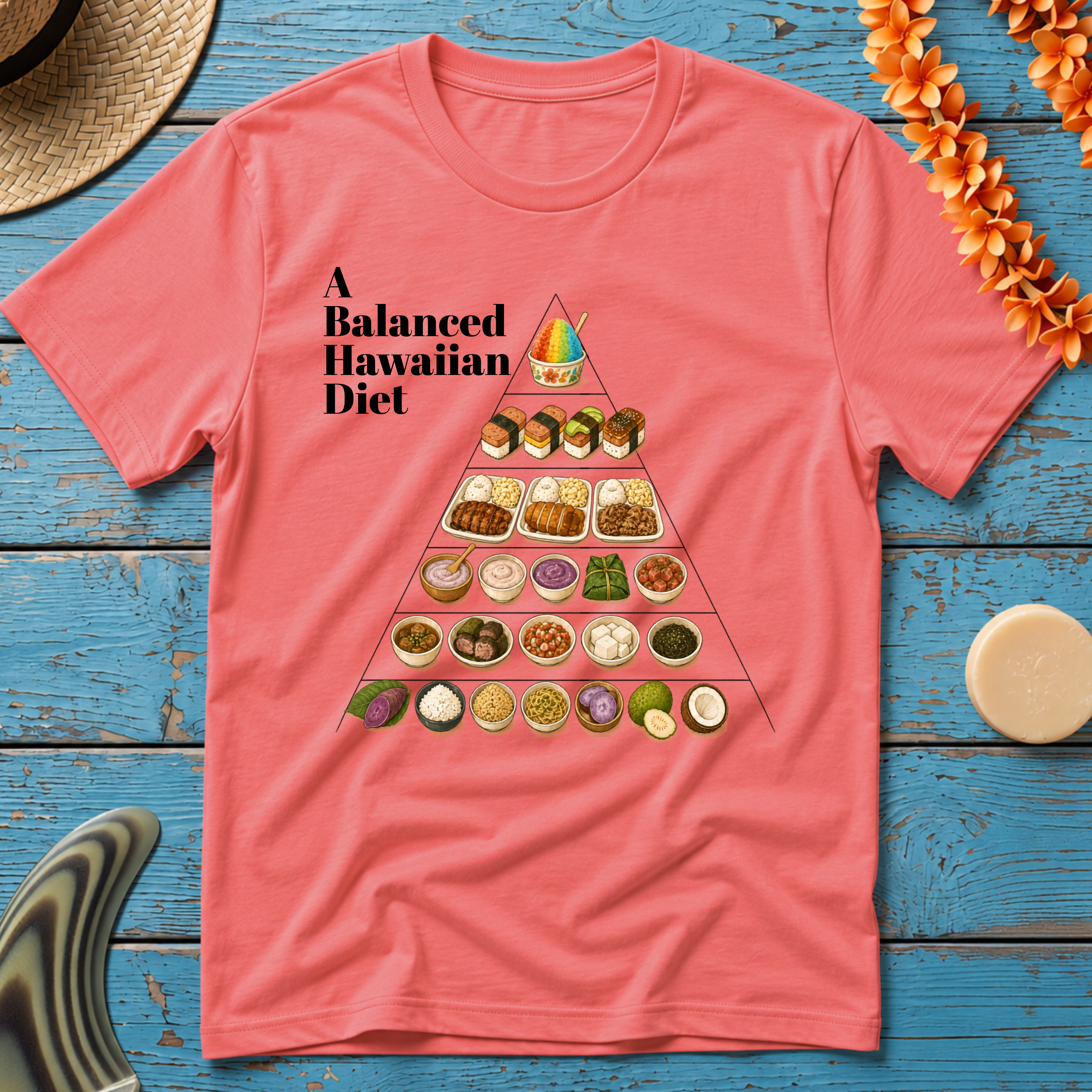 A Balanced Hawaiian Diet Hawaiian T-Shirt