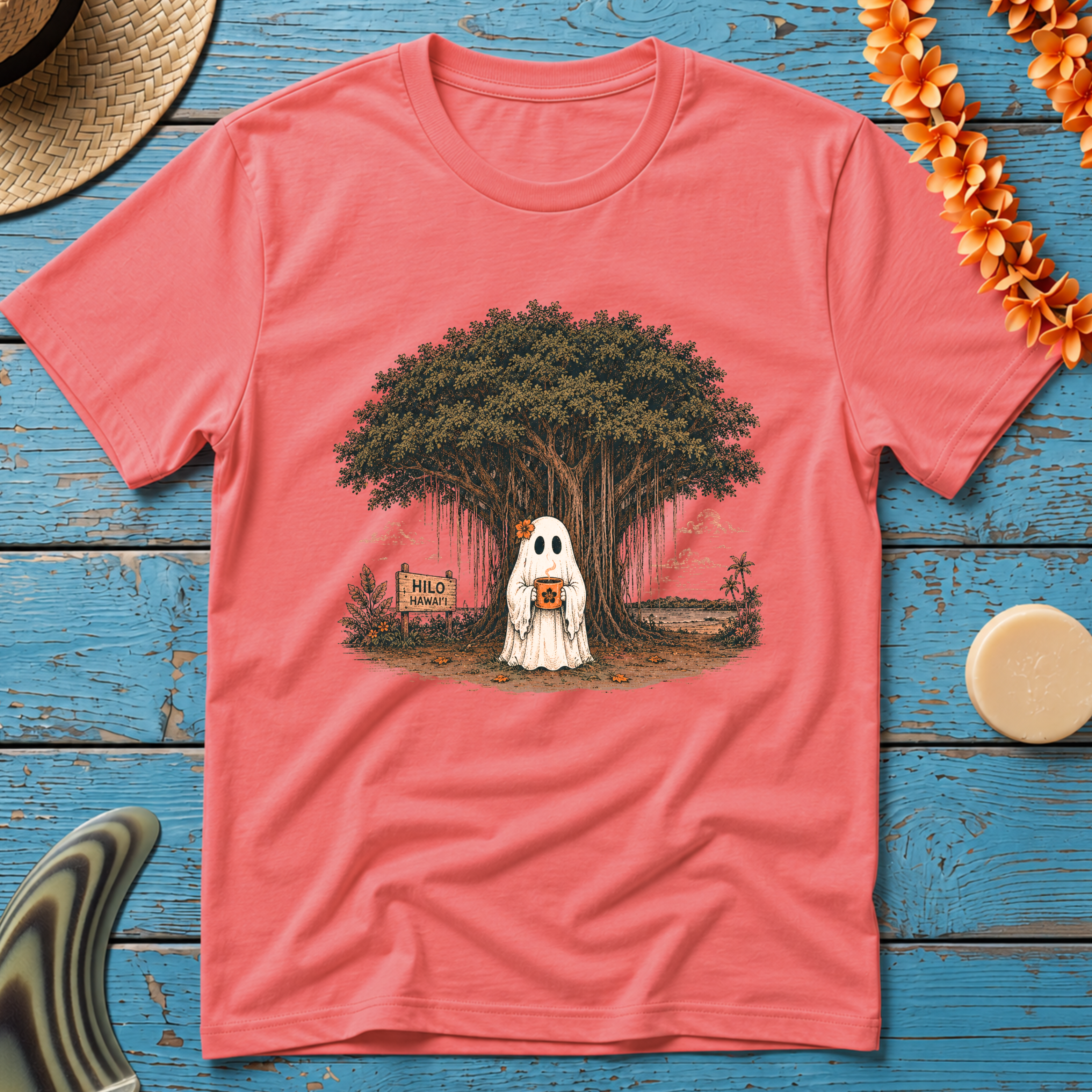 Ghost Under the Banyan Tree Halloween T-Shirt