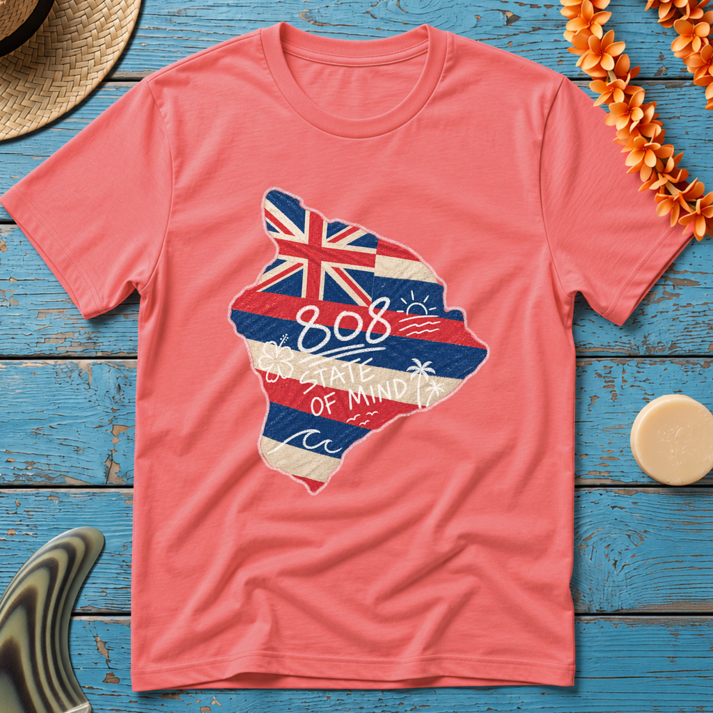 808 Hawaii Flag T-Shirt