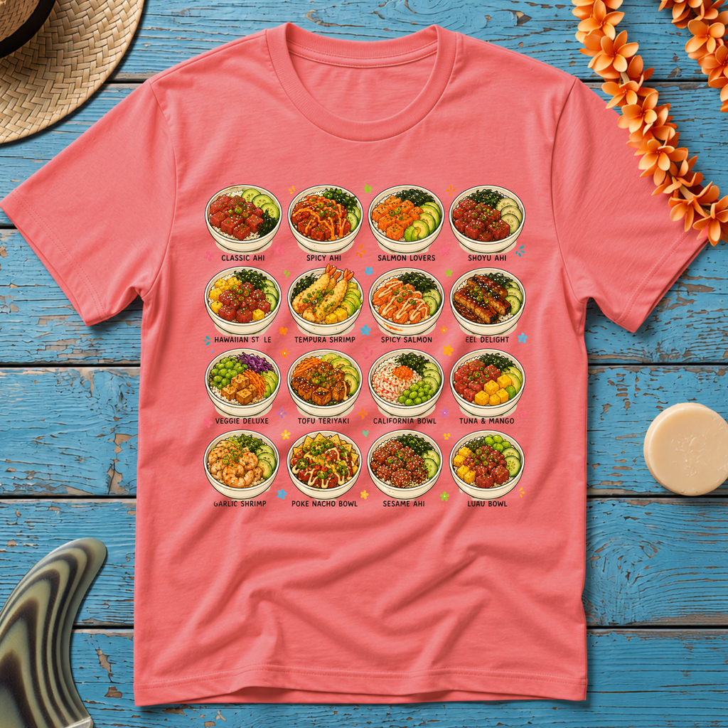 Poke Bowls Hawaiian T-Shirt