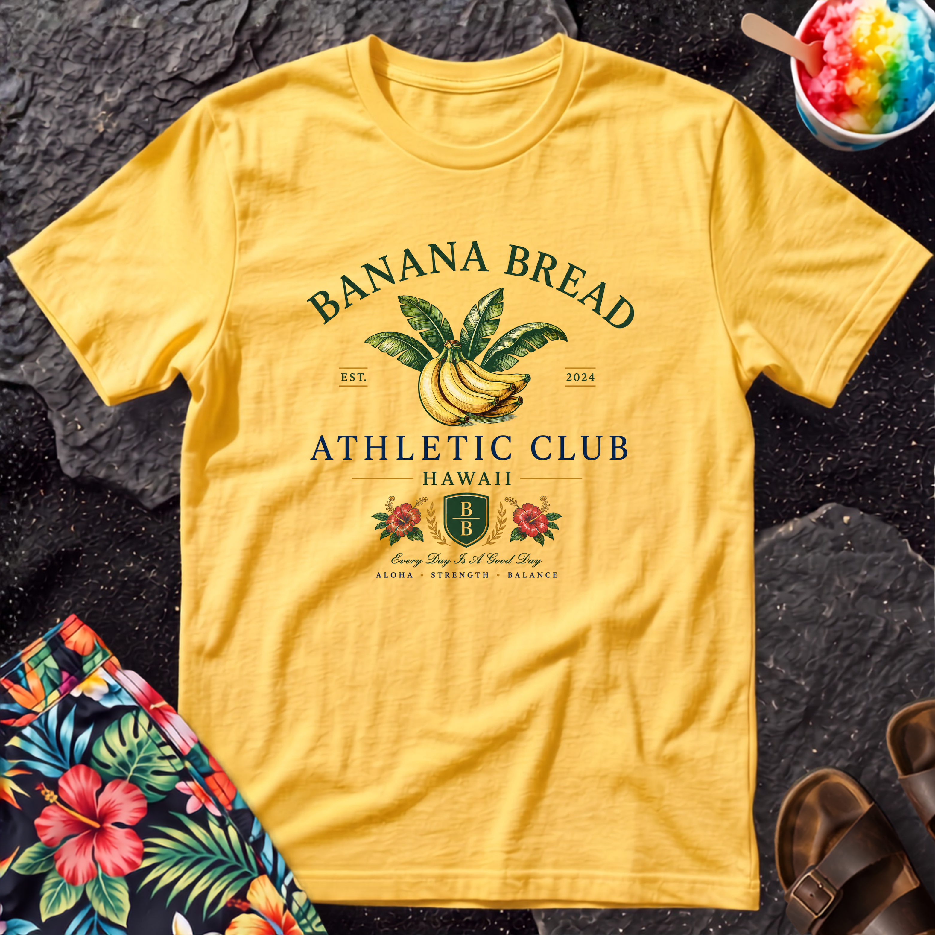 Banana Bread Athletic Club (Color) Hawaiian T-Shirt