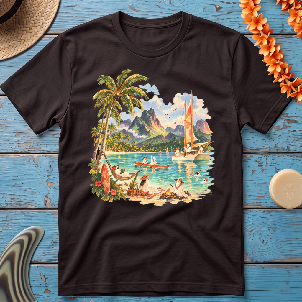 Ghost Beach Sailboat T‑Shirt