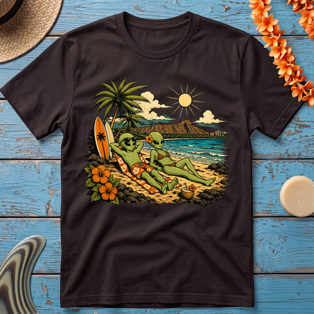 Alien Surfers Hawaiian T‑Shirt