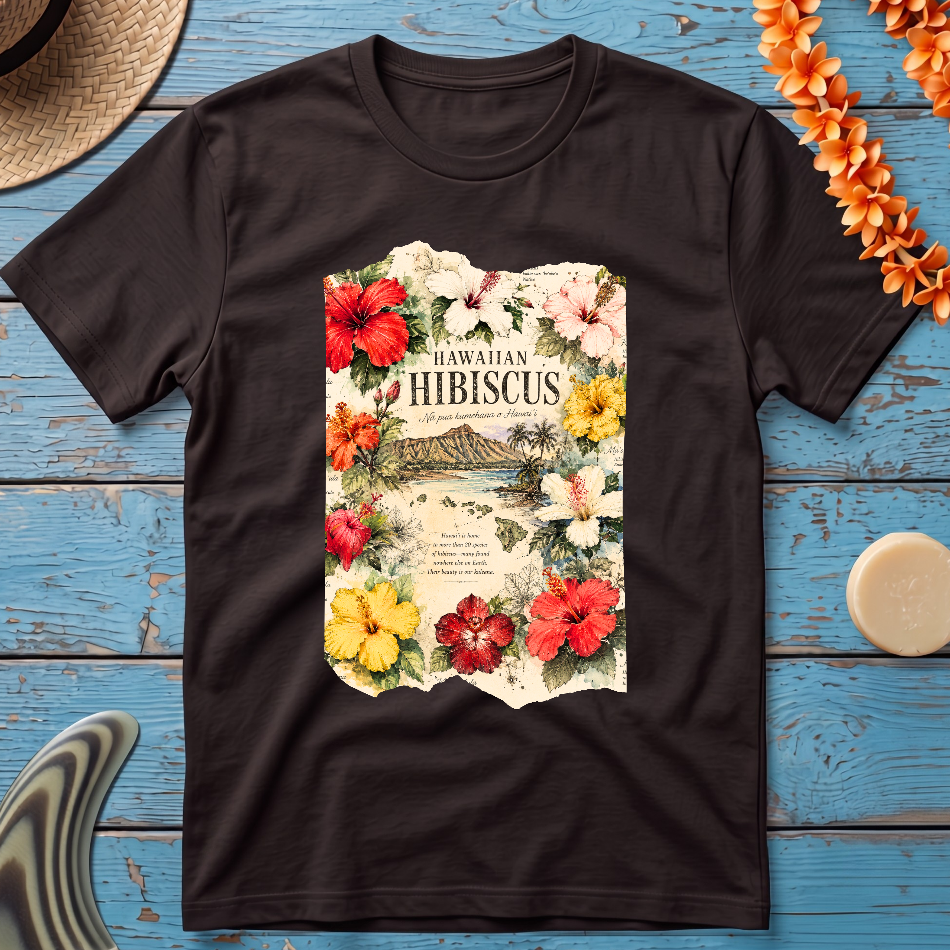 Hawaiian Hibiscus Floral T-Shirt