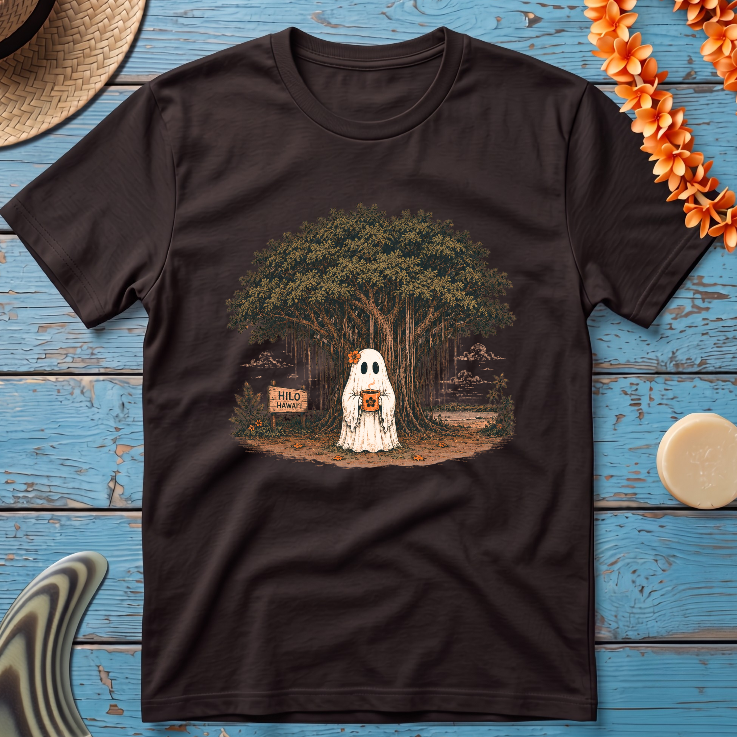 Ghost Under the Banyan Tree Halloween T-Shirt