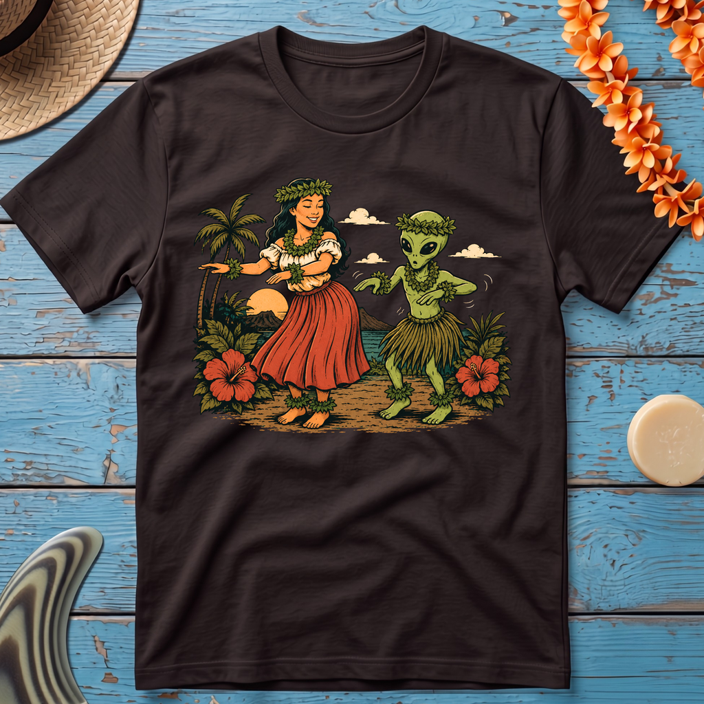 Hula Dancer & Alien  T-Shirt