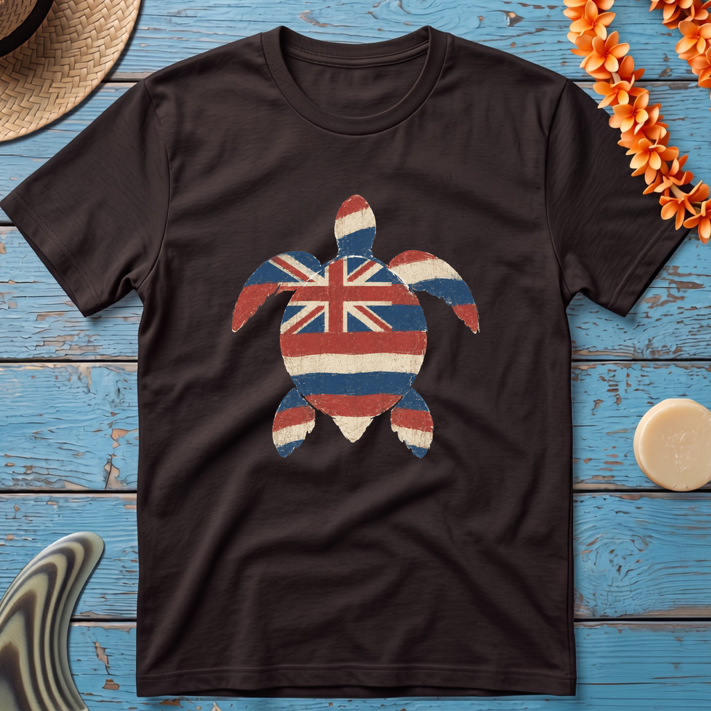 Hawaiian Sea Turtle Flag T-Shirt