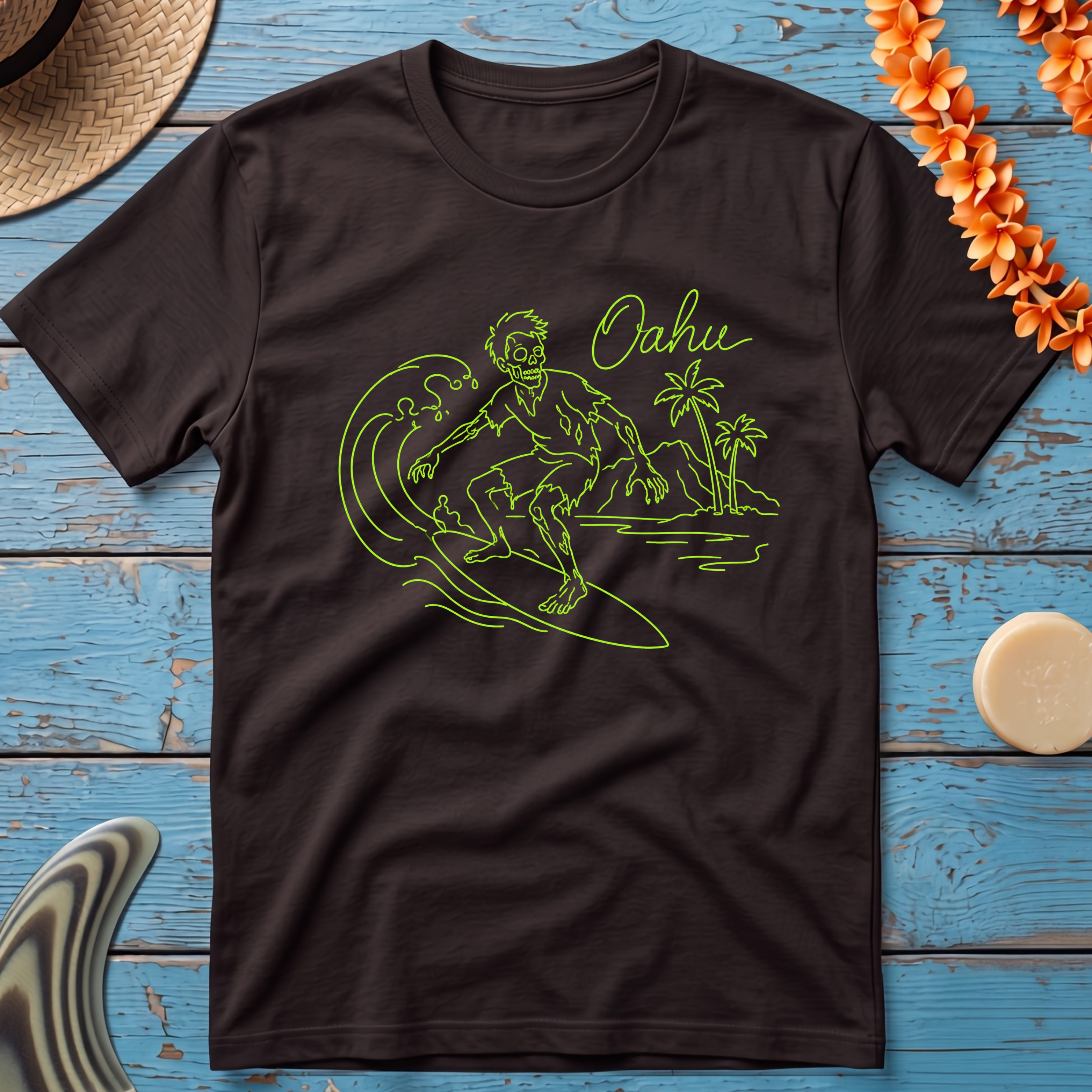 Zombie Surfer Halloween T-Shirt