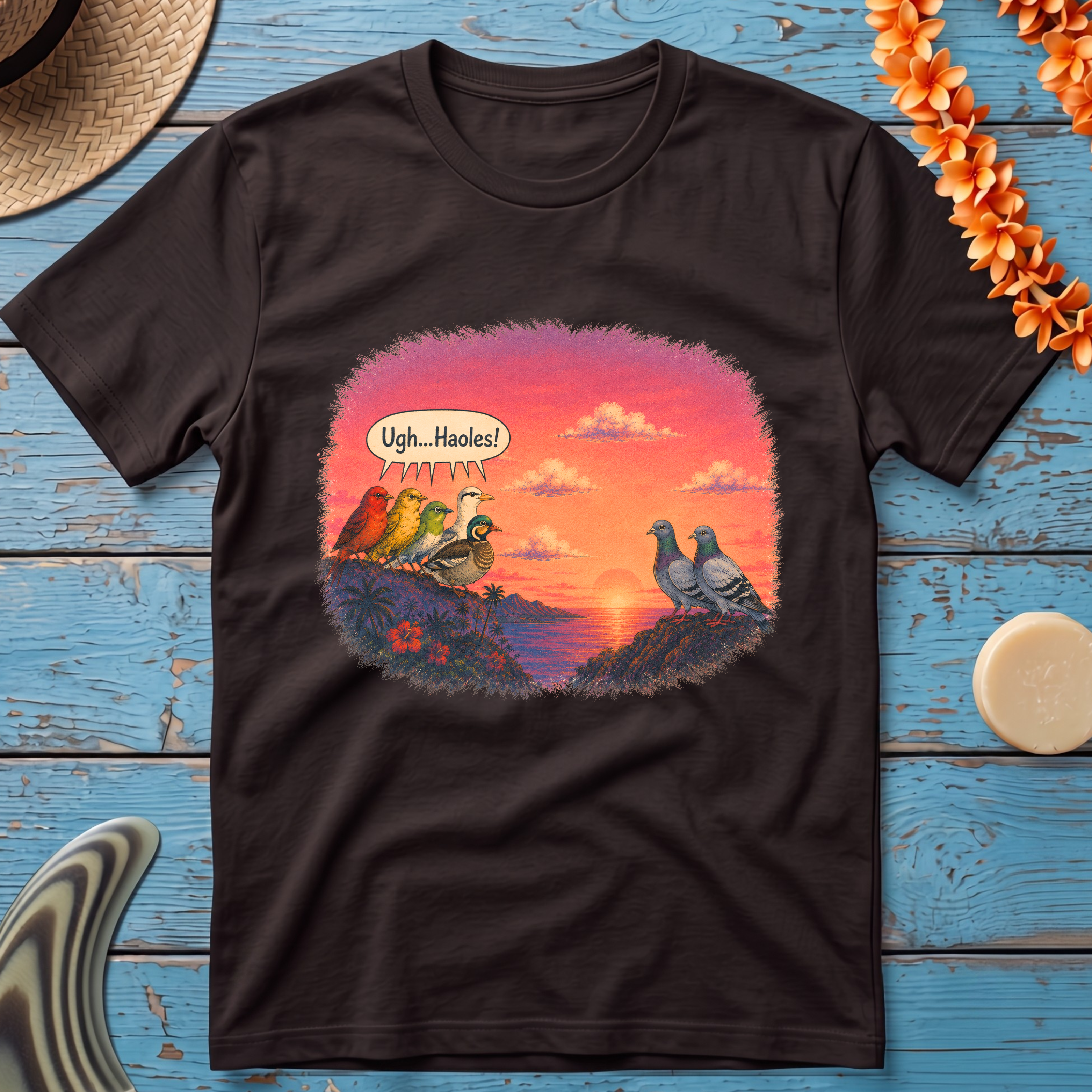 Annoyed Hawaiian Birds T-shirt