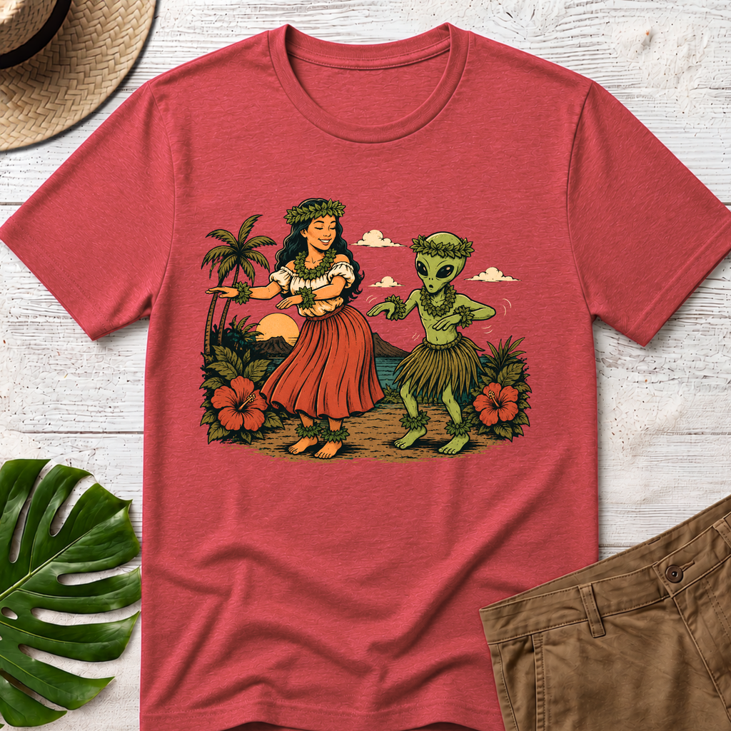 Hula Dancer & Alien  T-Shirt