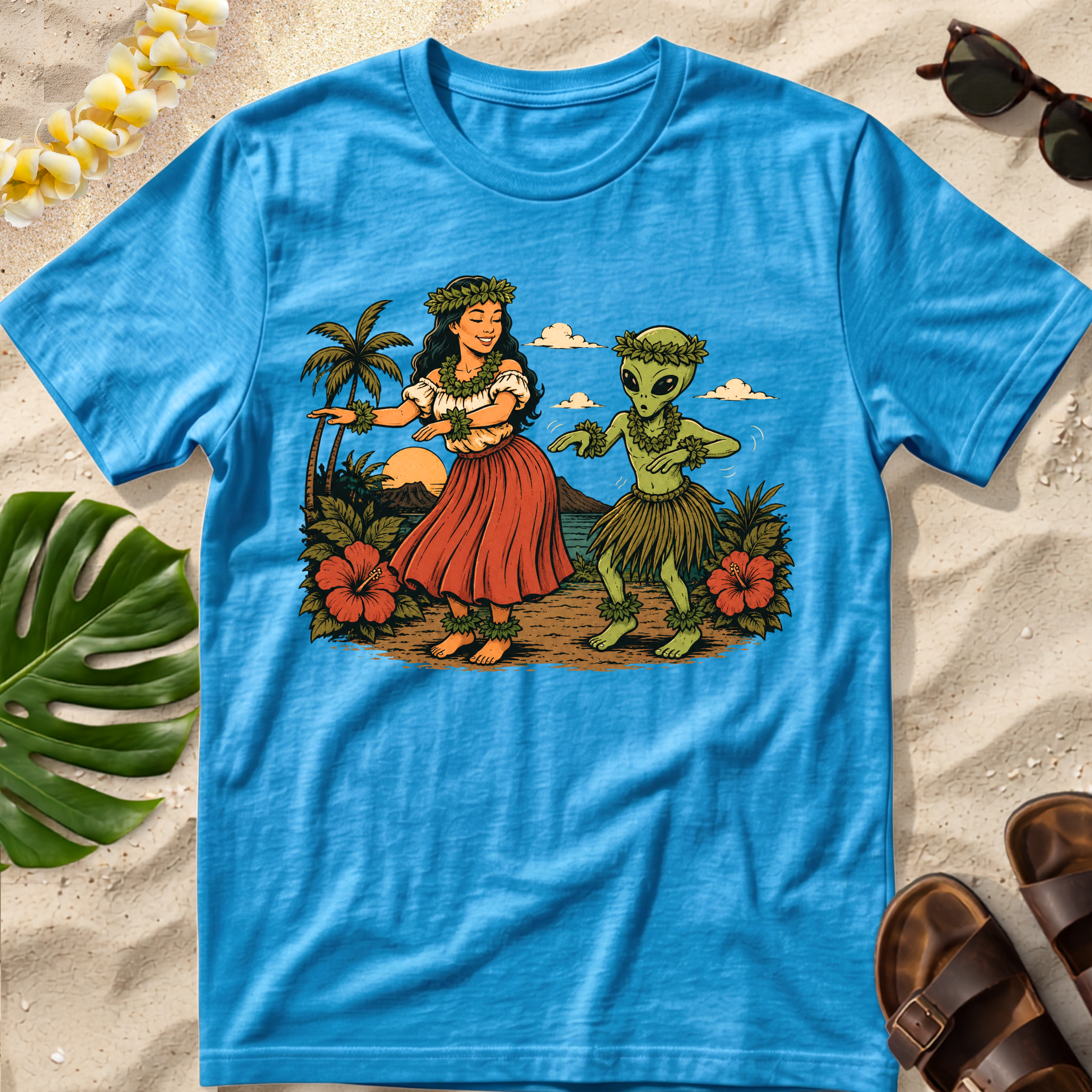 Hula Dancer & Alien  T-Shirt