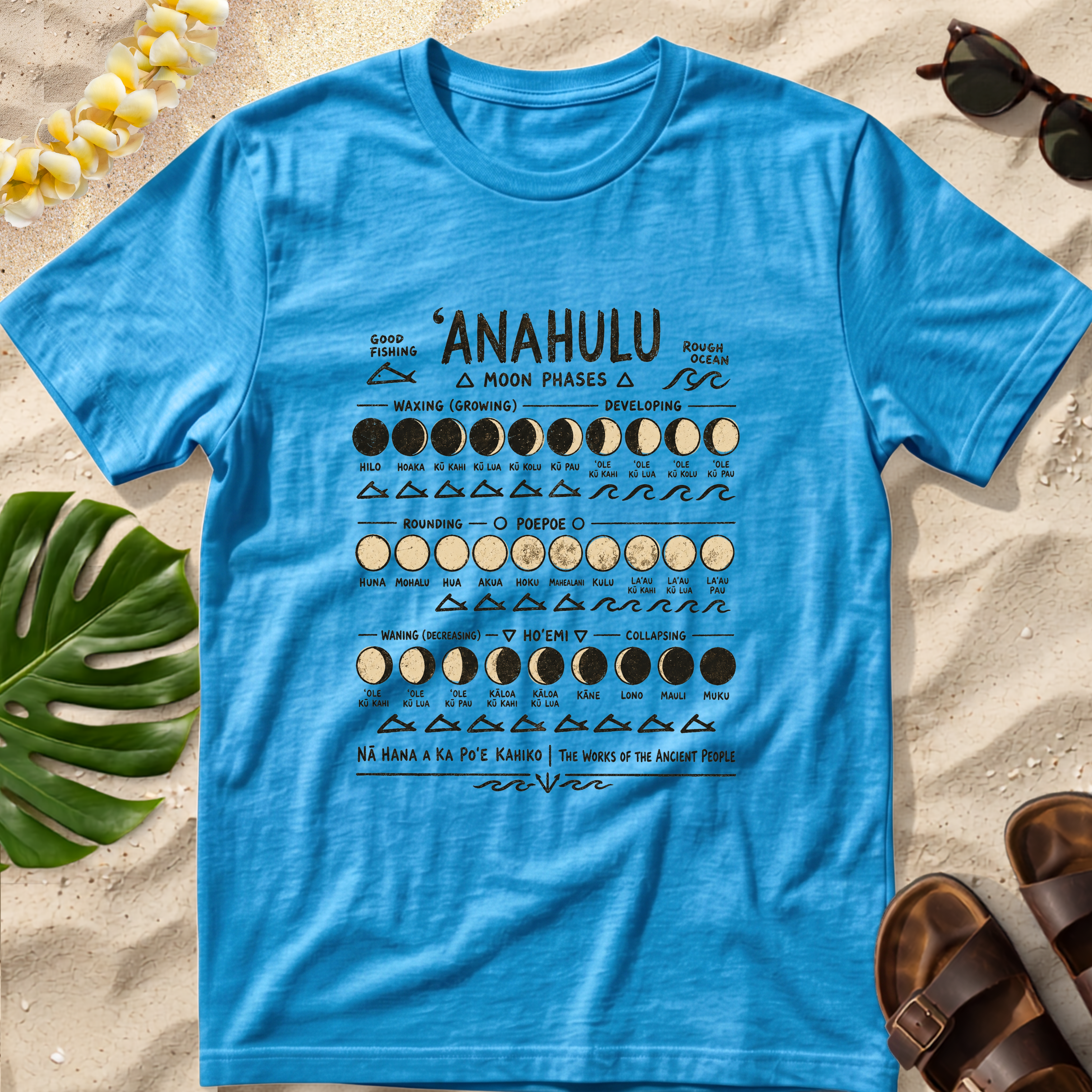 Hawaiian Moon Phases Anahulu T-Shirt
