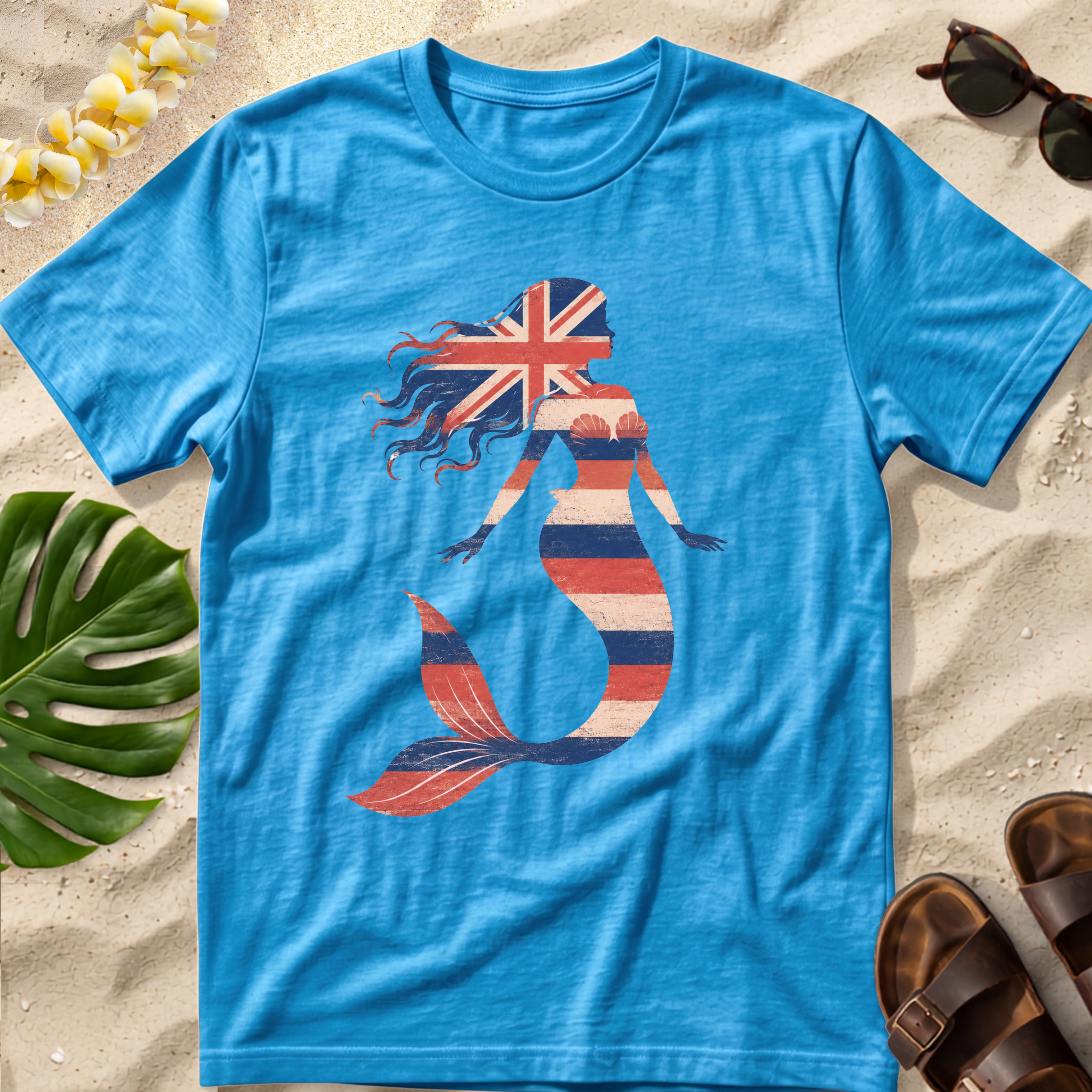 Hawaiian Flag Mermaid T-Shirt