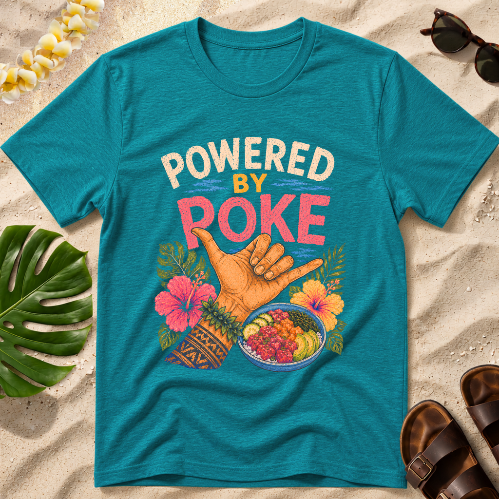 Powered by Poke Hawaiian T-Shirt