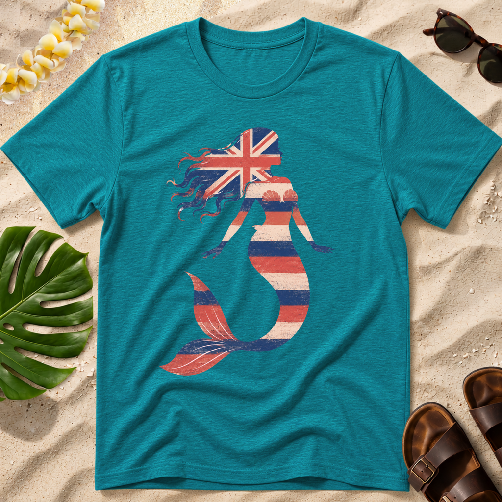 Hawaiian Flag Mermaid T-Shirt