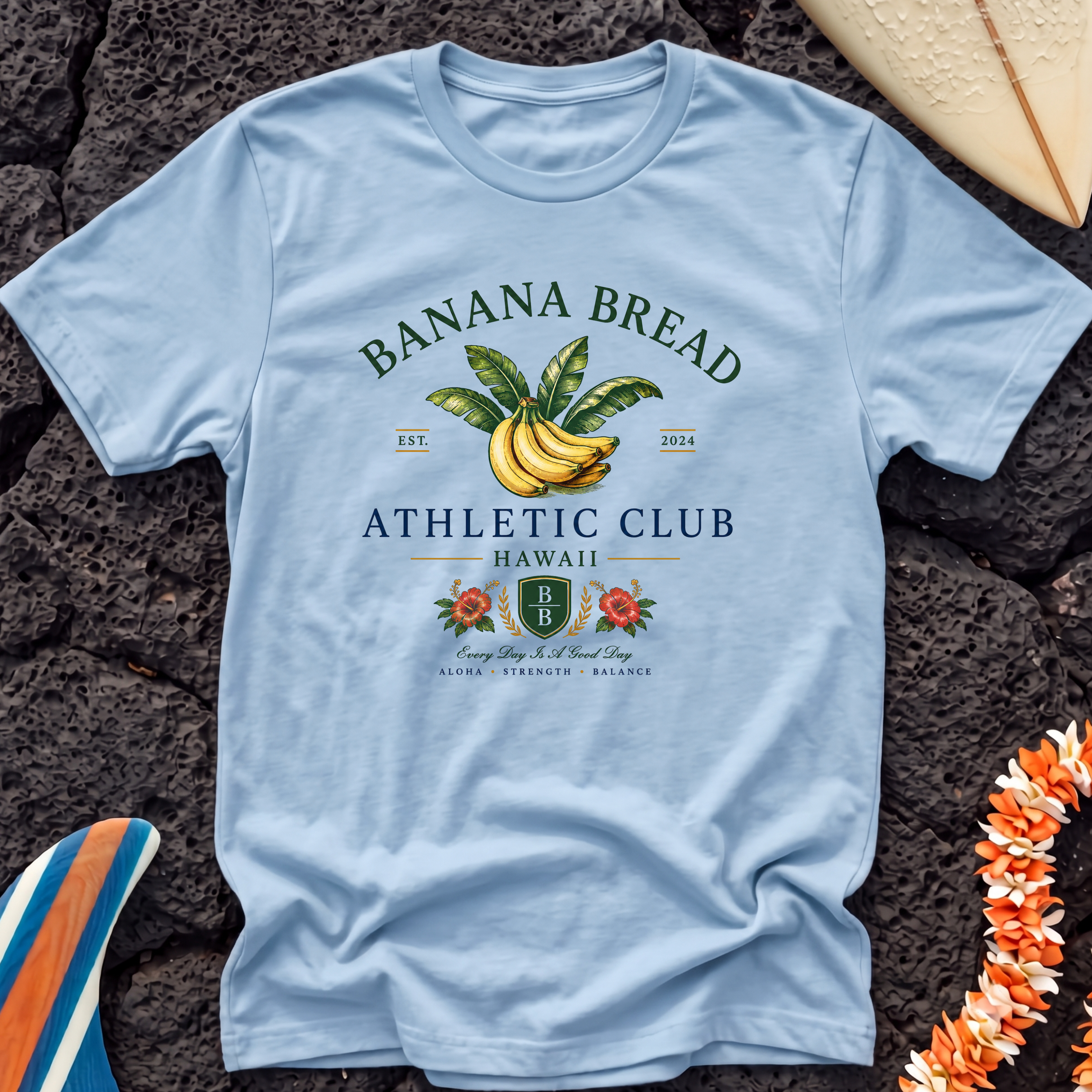 Banana Bread Athletic Club (Color) Hawaiian T-Shirt