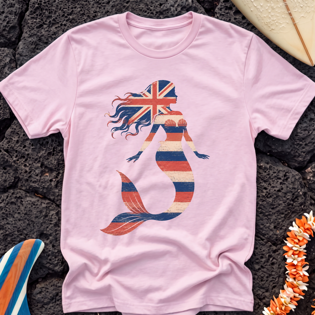 Hawaiian Flag Mermaid T-Shirt