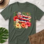 Hawaiian Flag Flowers T-Shirt