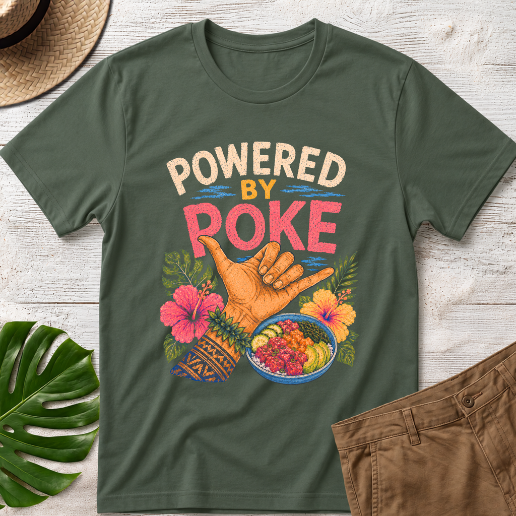 Powered by Poke Hawaiian T-Shirt