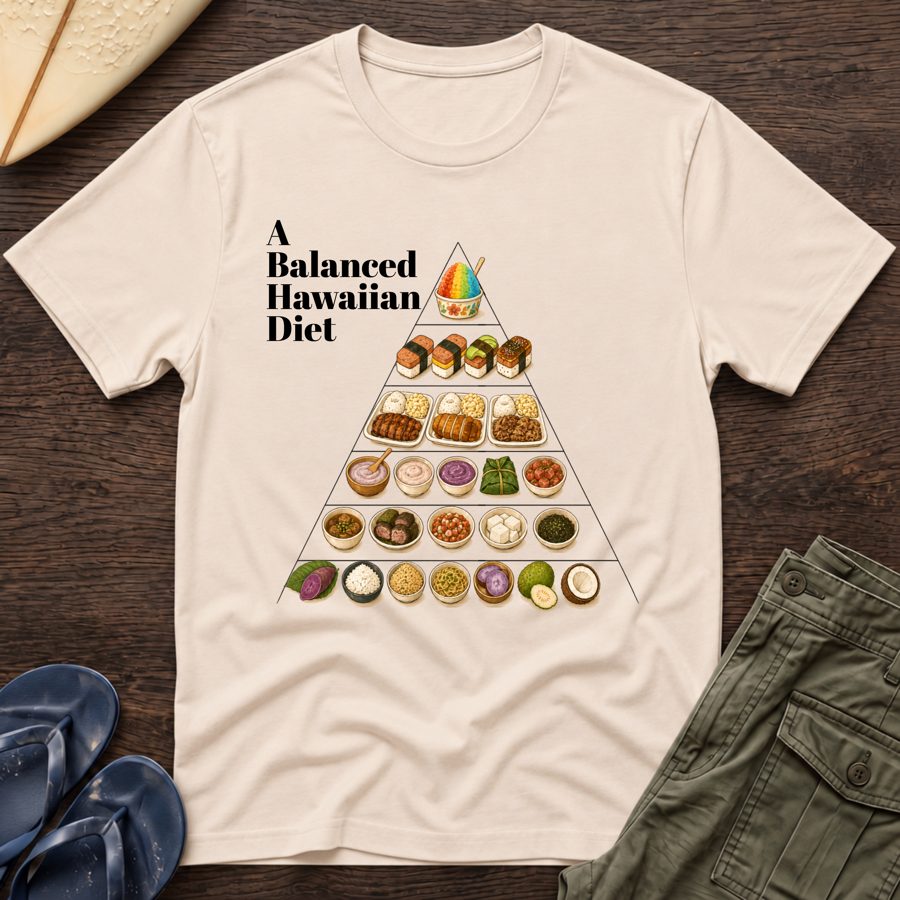 A Balanced Hawaiian Diet Hawaiian T-Shirt