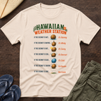 Hawaiian Weather Station T-Shirt — Funny Coconut Island Tee