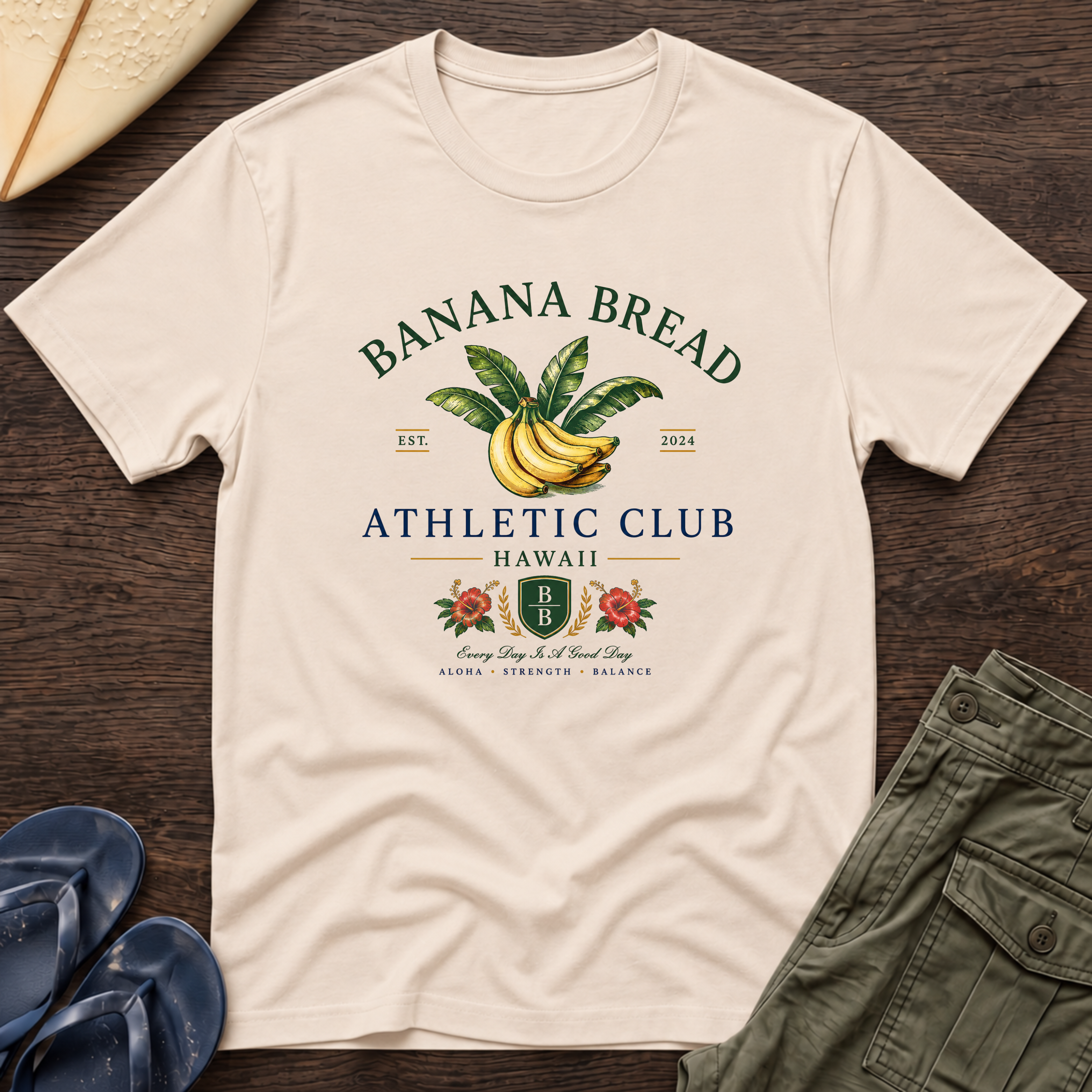 Banana Bread Athletic Club (Color) Hawaiian T-Shirt