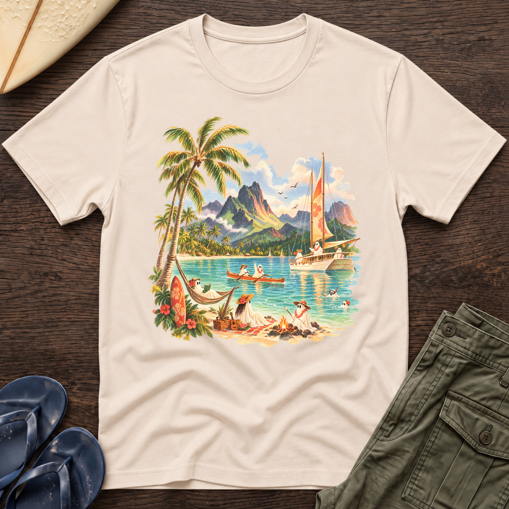 Ghost Beach Sailboat T‑Shirt