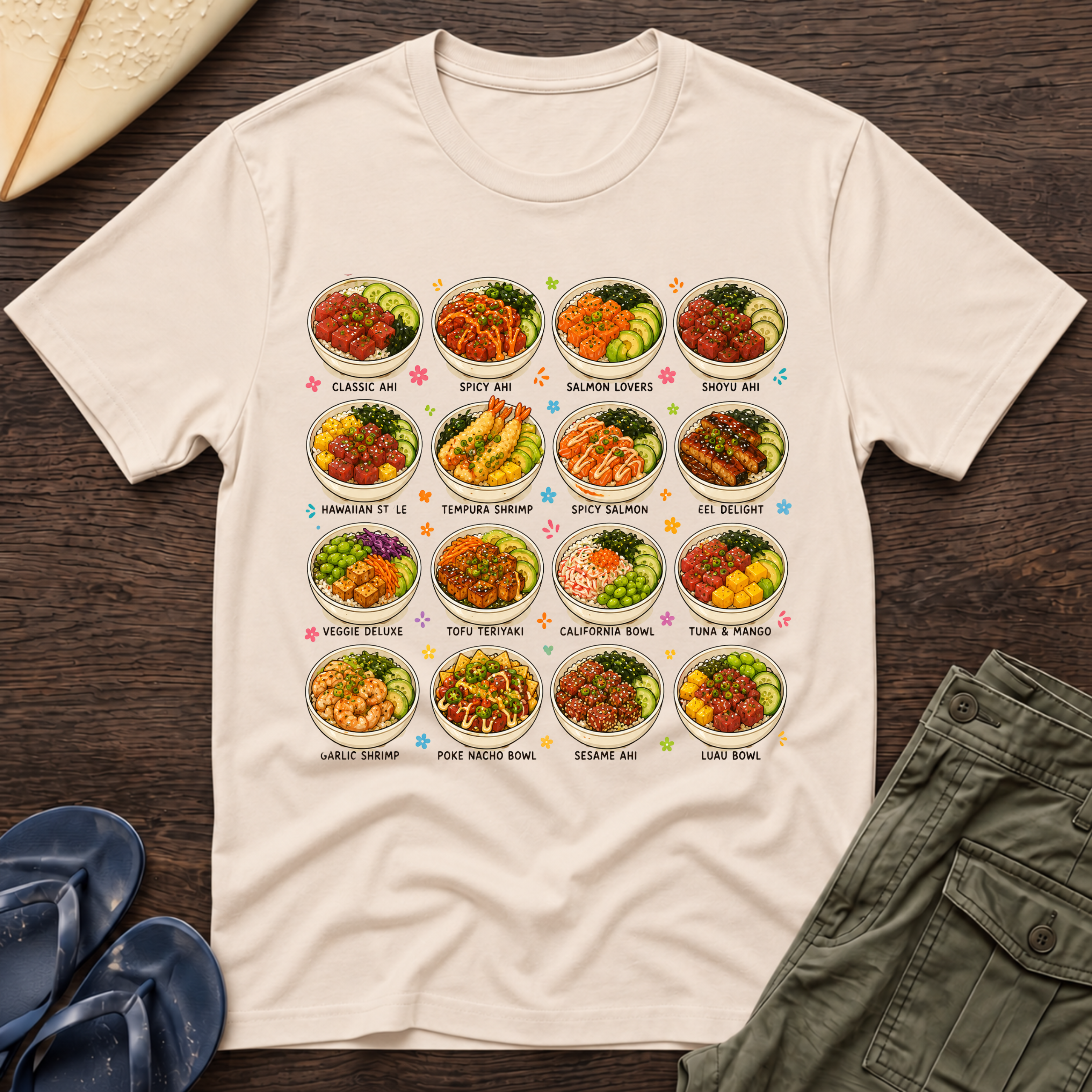Poke Bowls Hawaiian T-Shirt