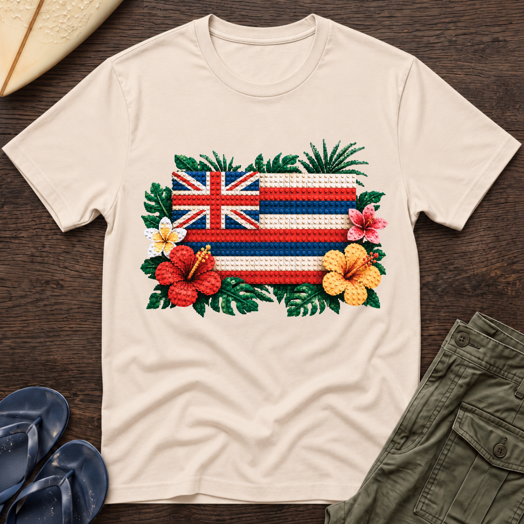 Hawaiian Flag Blocks T-Shirt