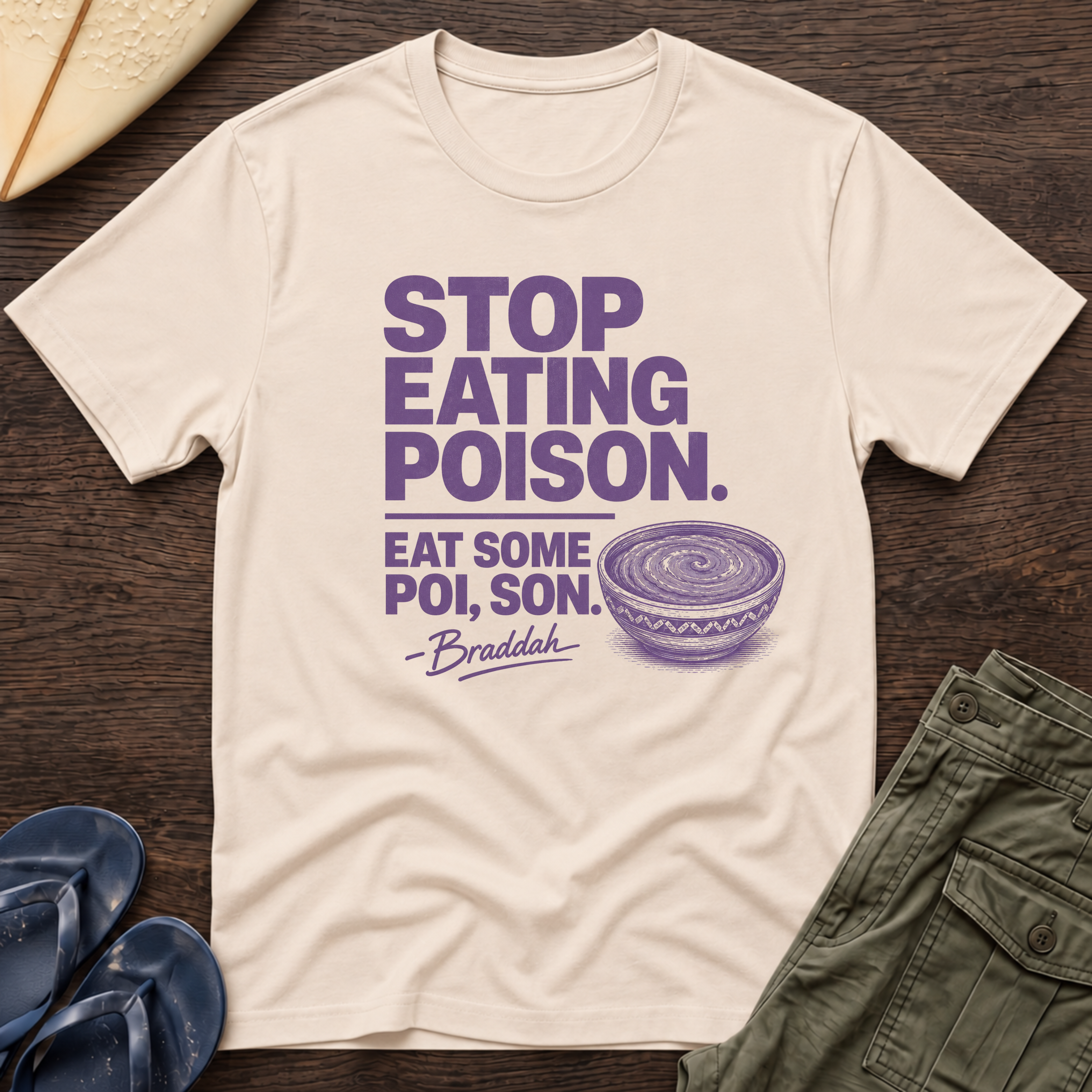 Eat Some Poi, Son (Purple) Hawaiian T-Shirt