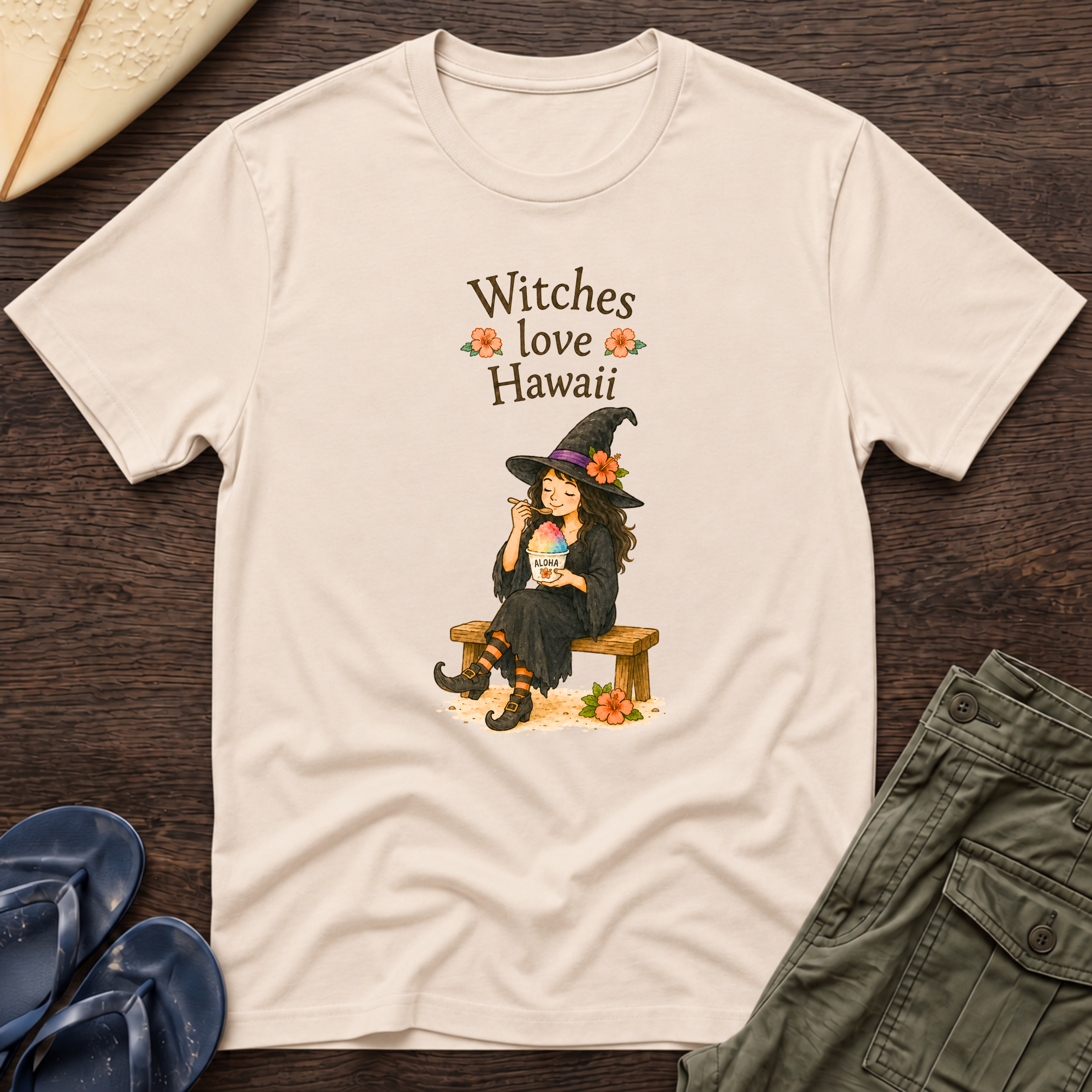 Witches Love Hawaii T‑Shirt — Tropical Witch Graphic Tee
