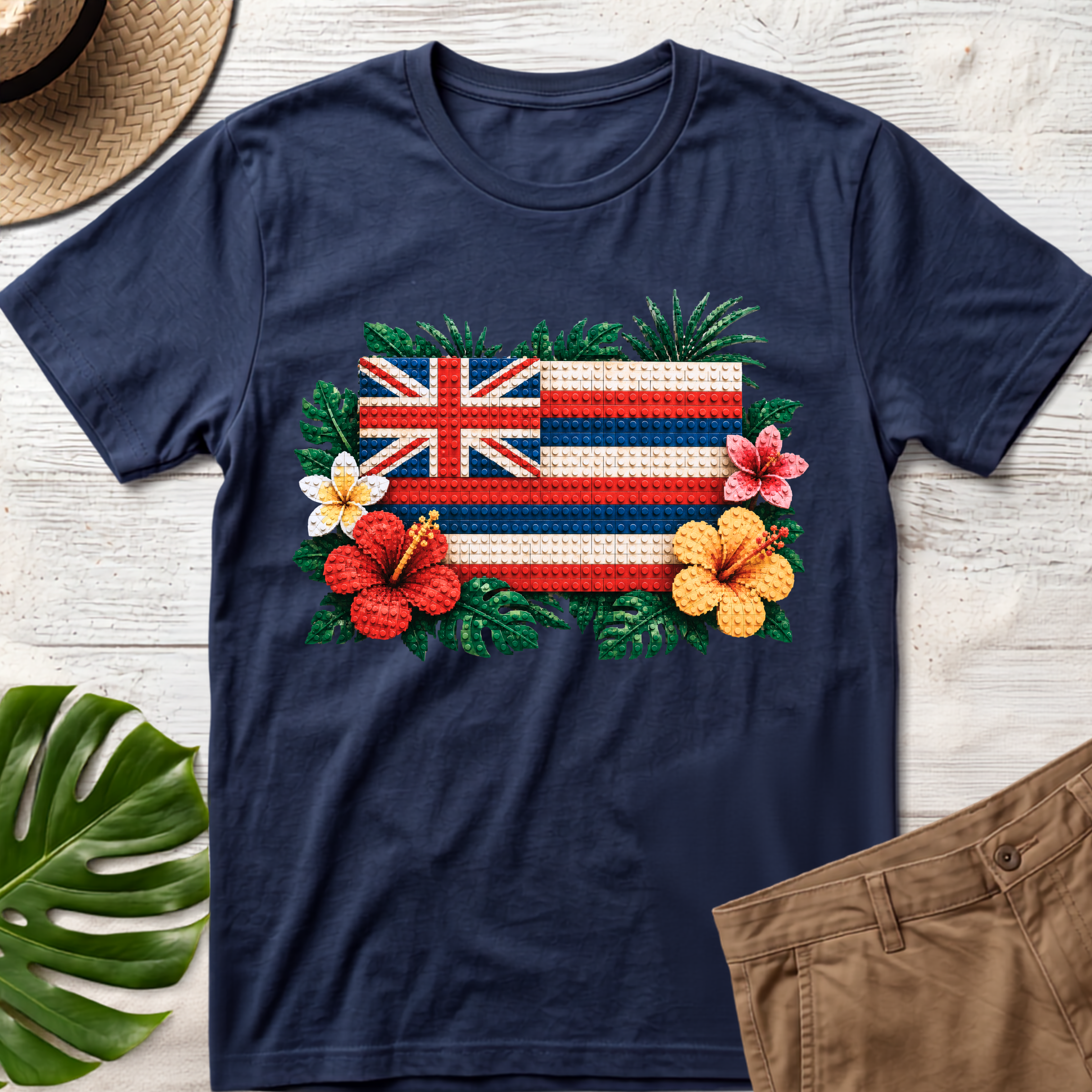 Hawaiian Flag Blocks T-Shirt