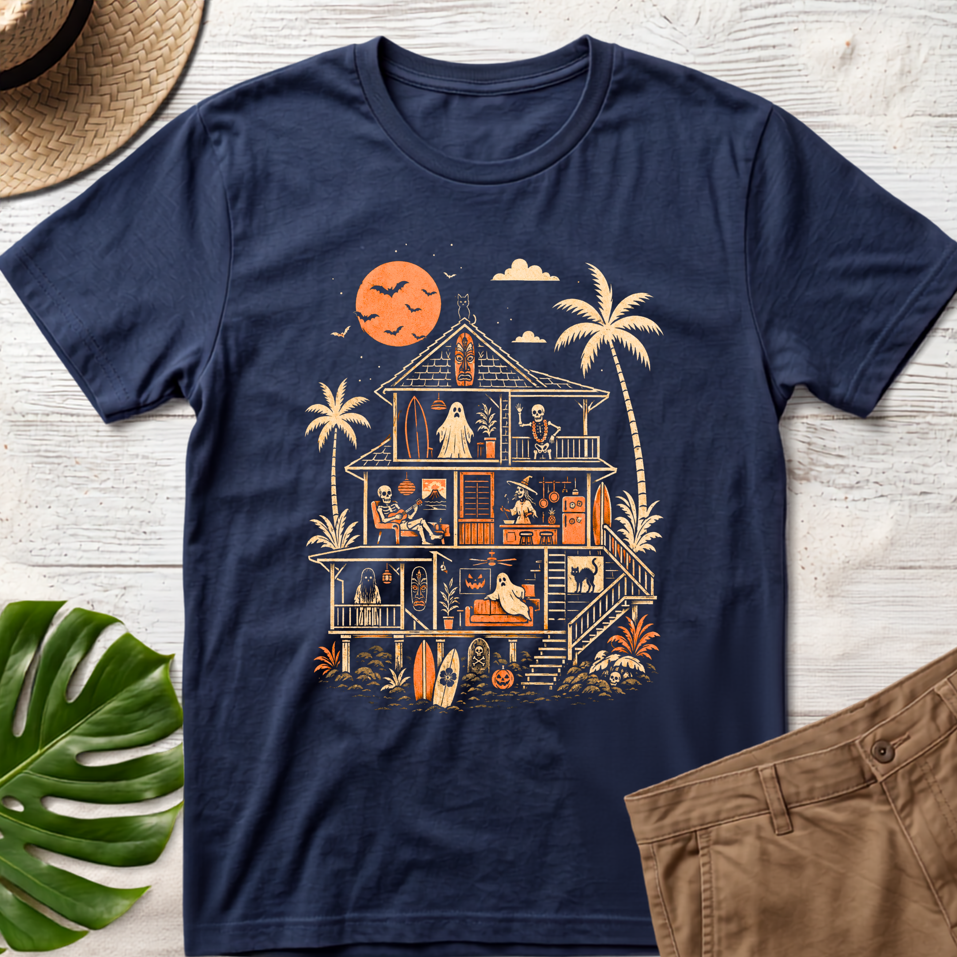 Hawaii Haunted House Halloween T-Shirt