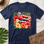 Hawaiian Flag Flowers T-Shirt