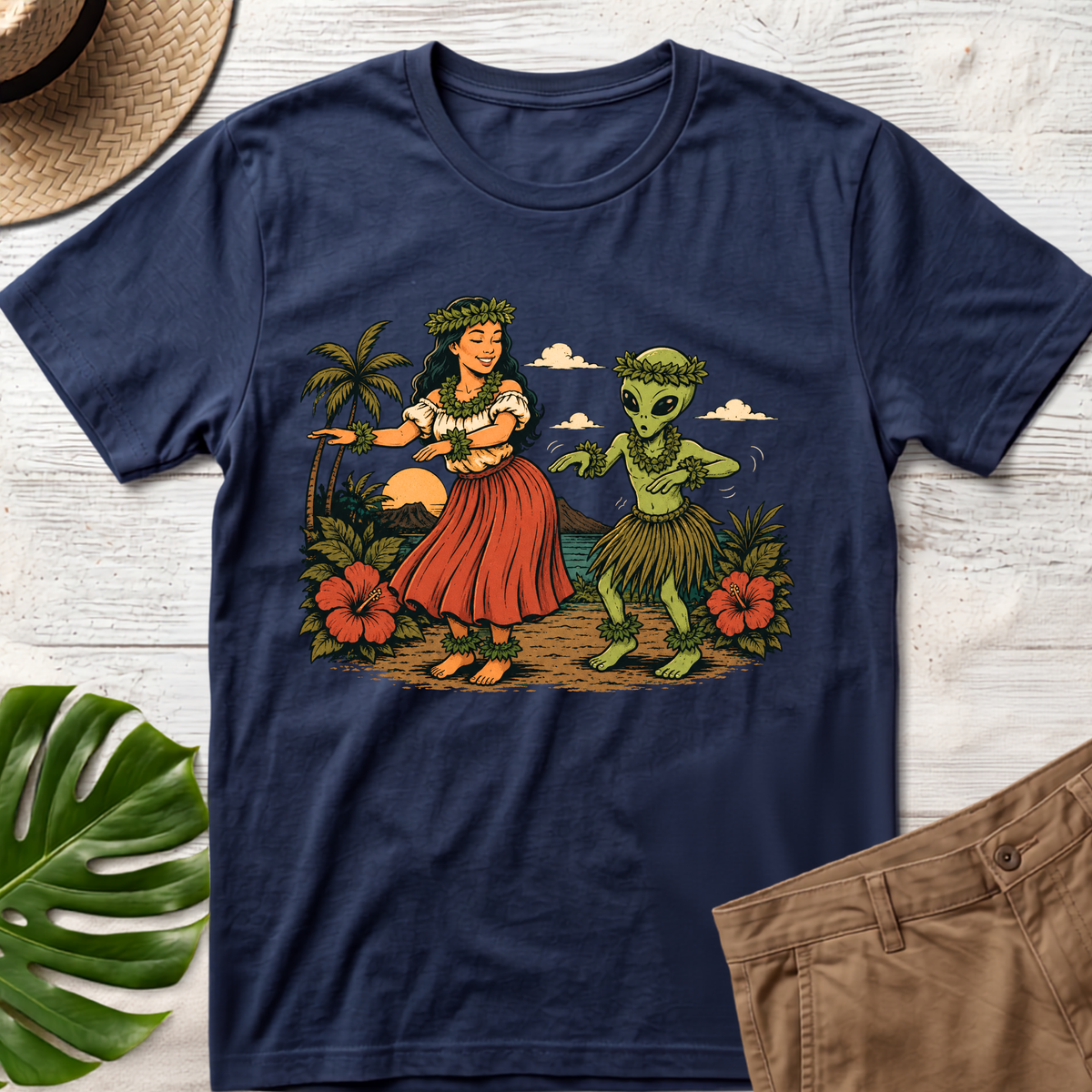 Hula Dancer & Alien  T-Shirt
